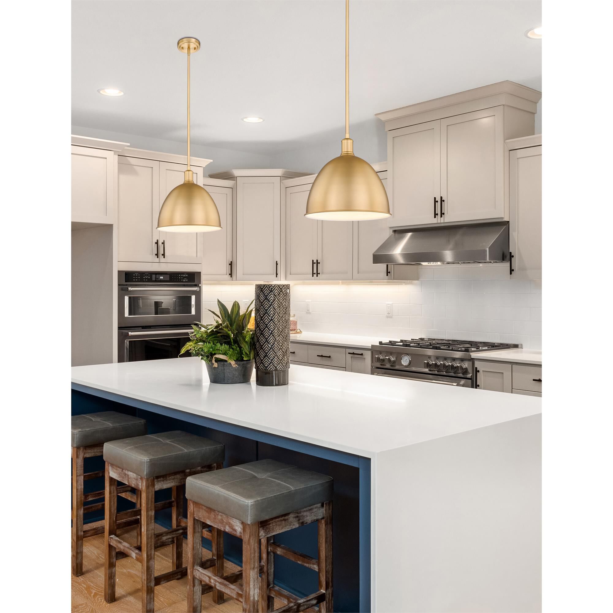 Shown in Classic Brass finish and Classic Brass glass and Classic Brass shade