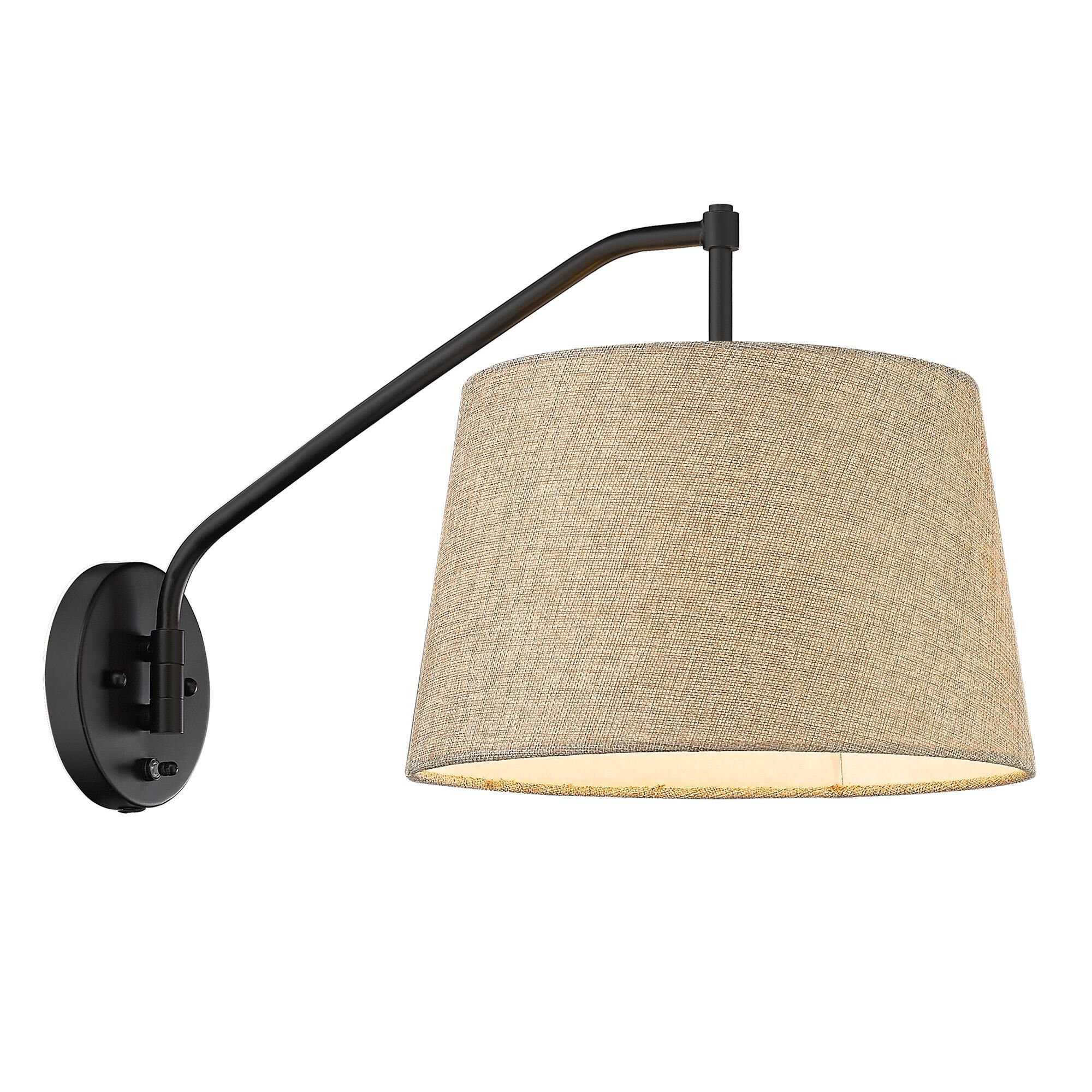Shown in Matte Black finish and Natural Sisal shade