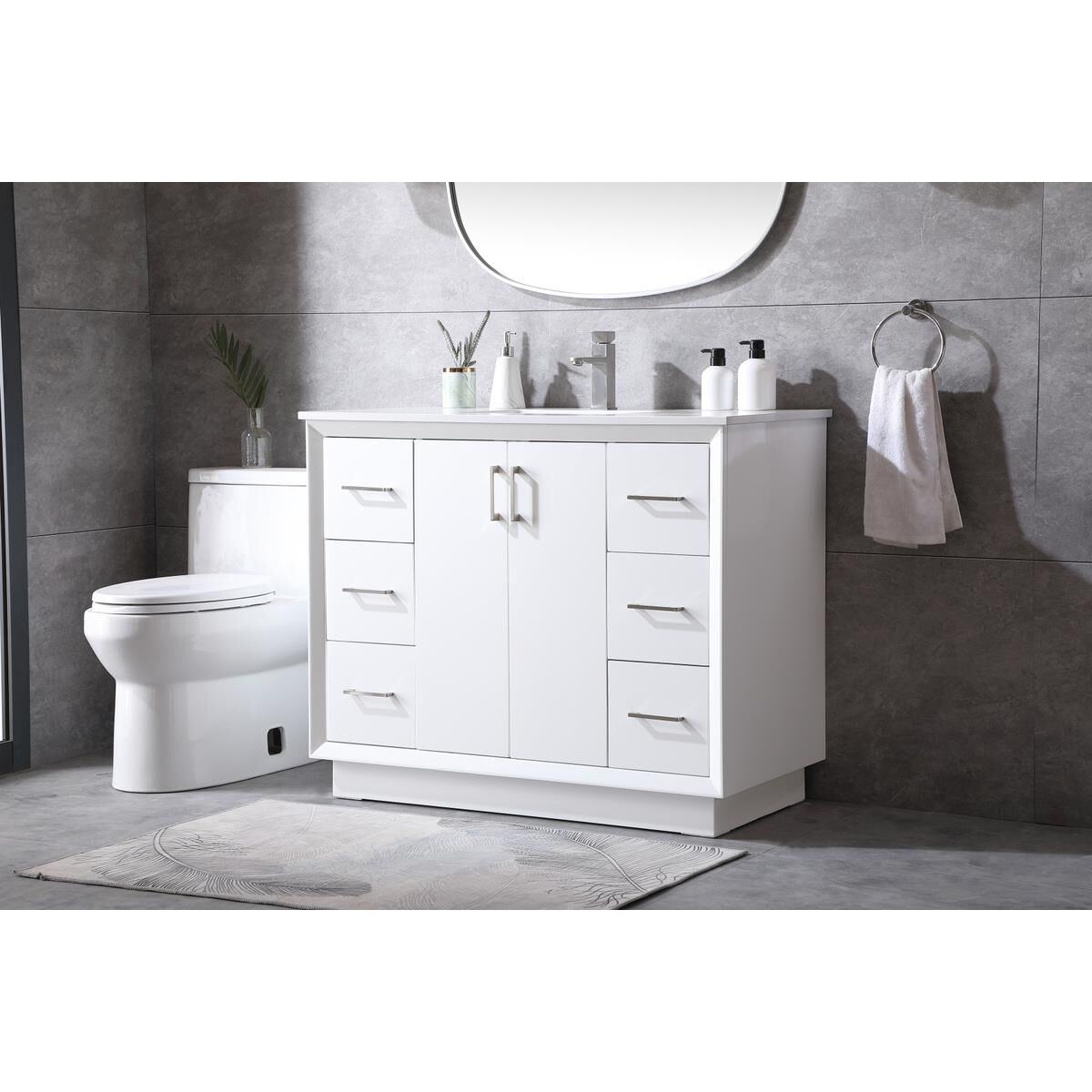 Shown in White finish