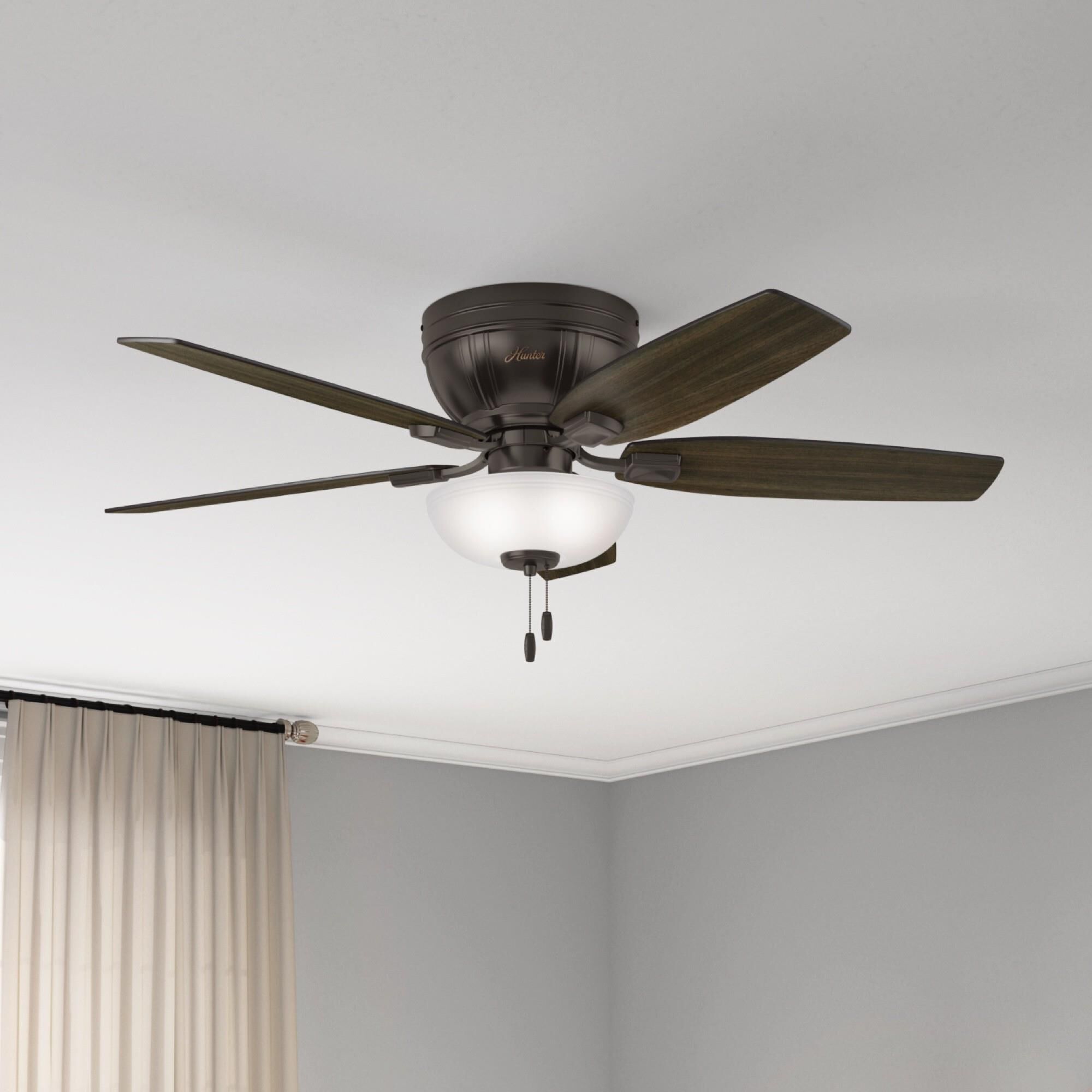 Kenbridge 52 Inch Flush Mount Fan with Light Kit by Hunter Fan