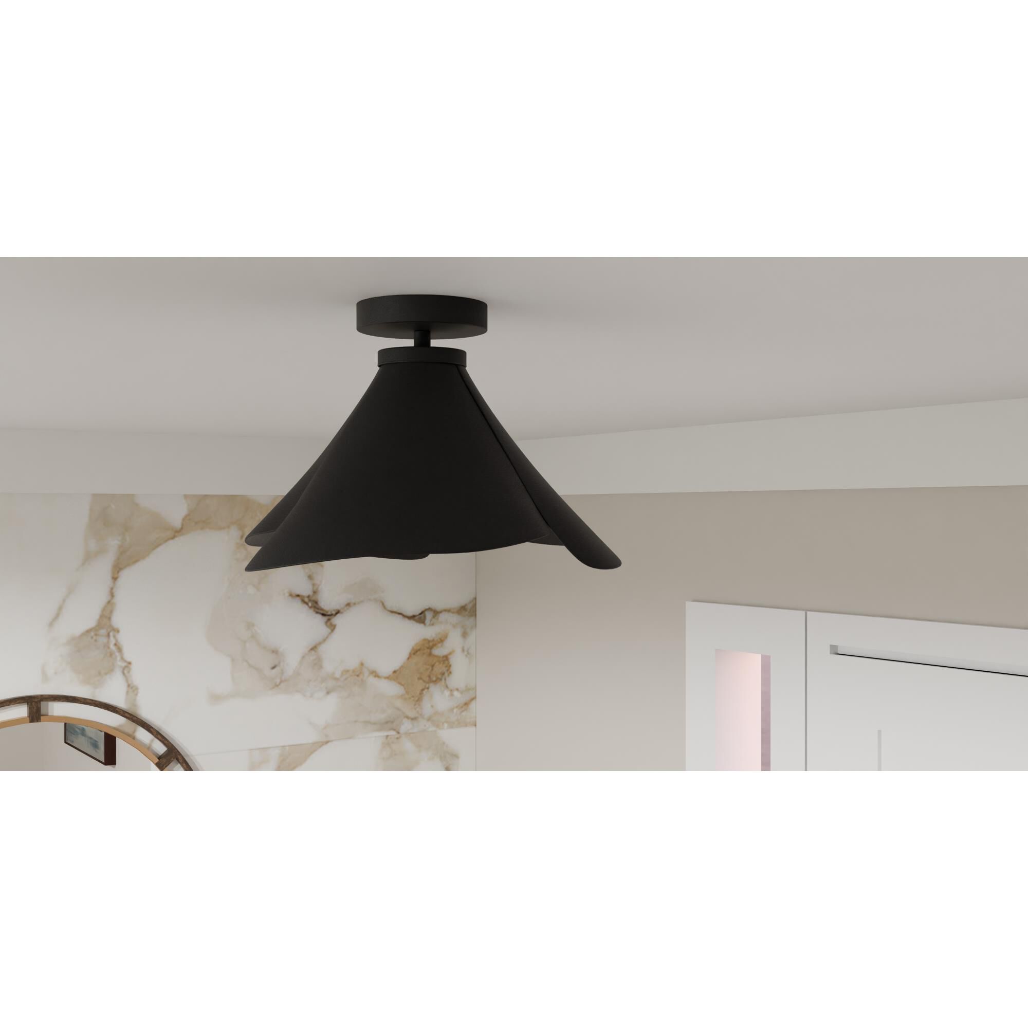 Wisp 15 Inch Semi Flush Mount by Quoizel