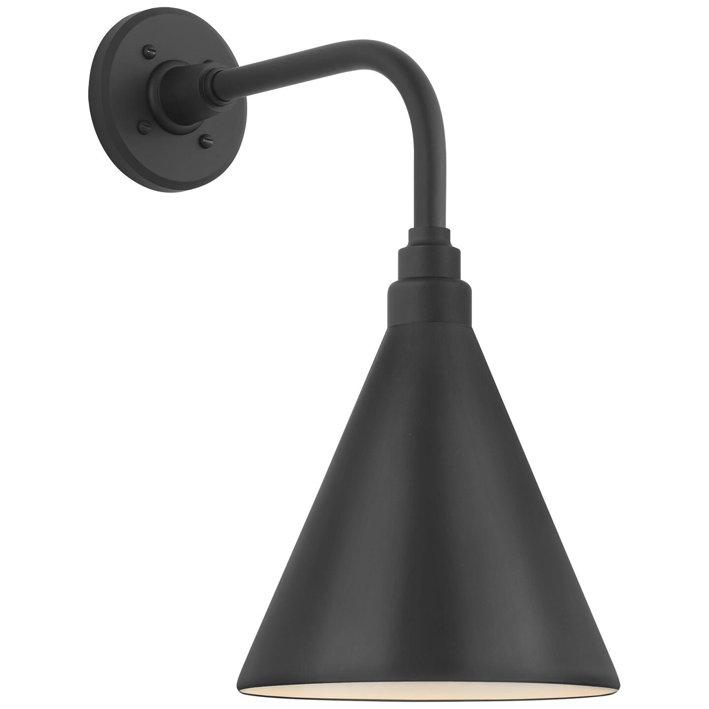 Shown in Matte Black finish and Matte Black Conical Savannah shade