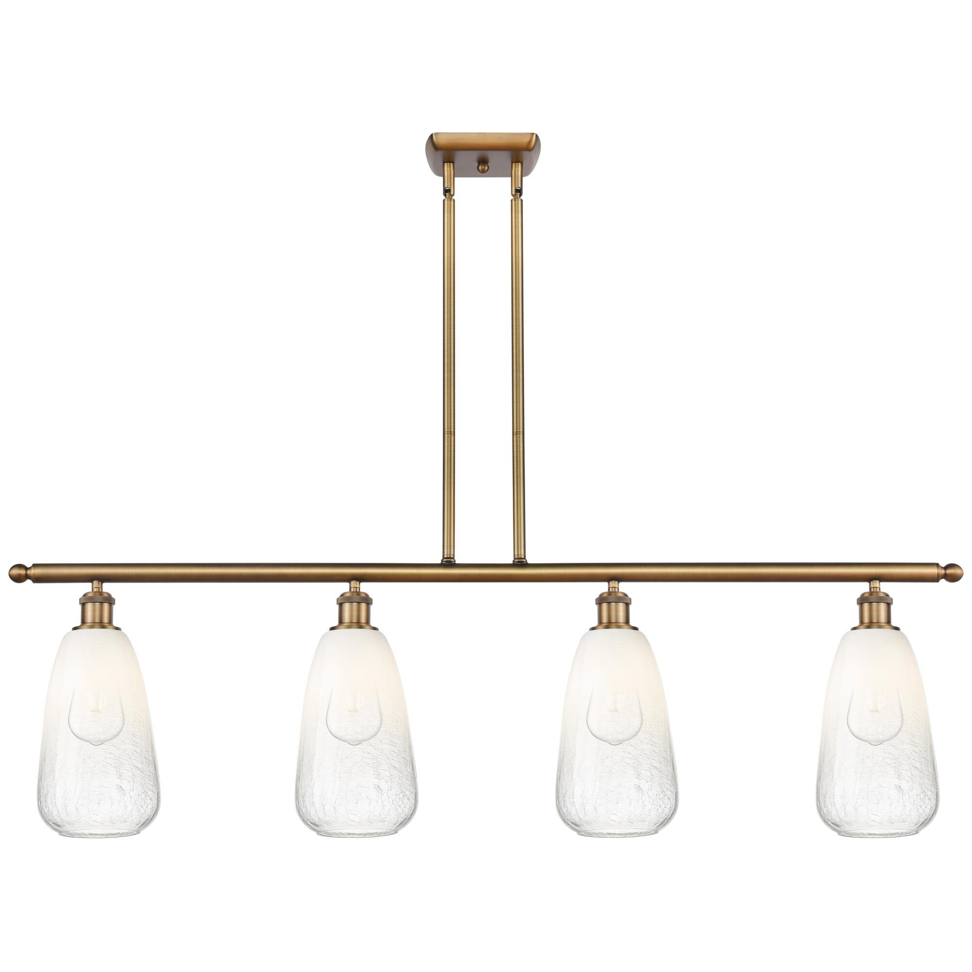 Shown in Brushed Brass finish and Opal glass