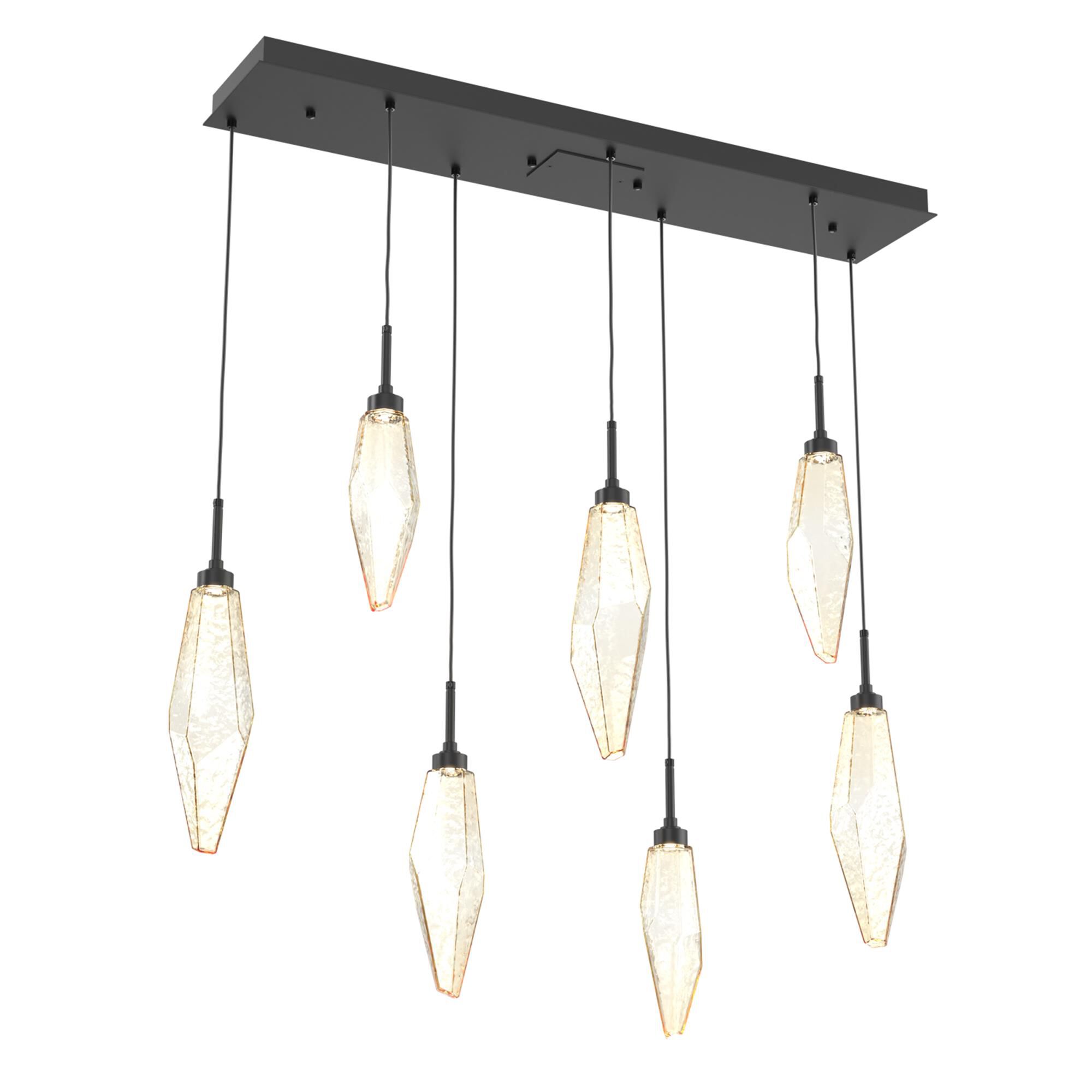 Shown in Matte Black finish and Chilled Amber glass