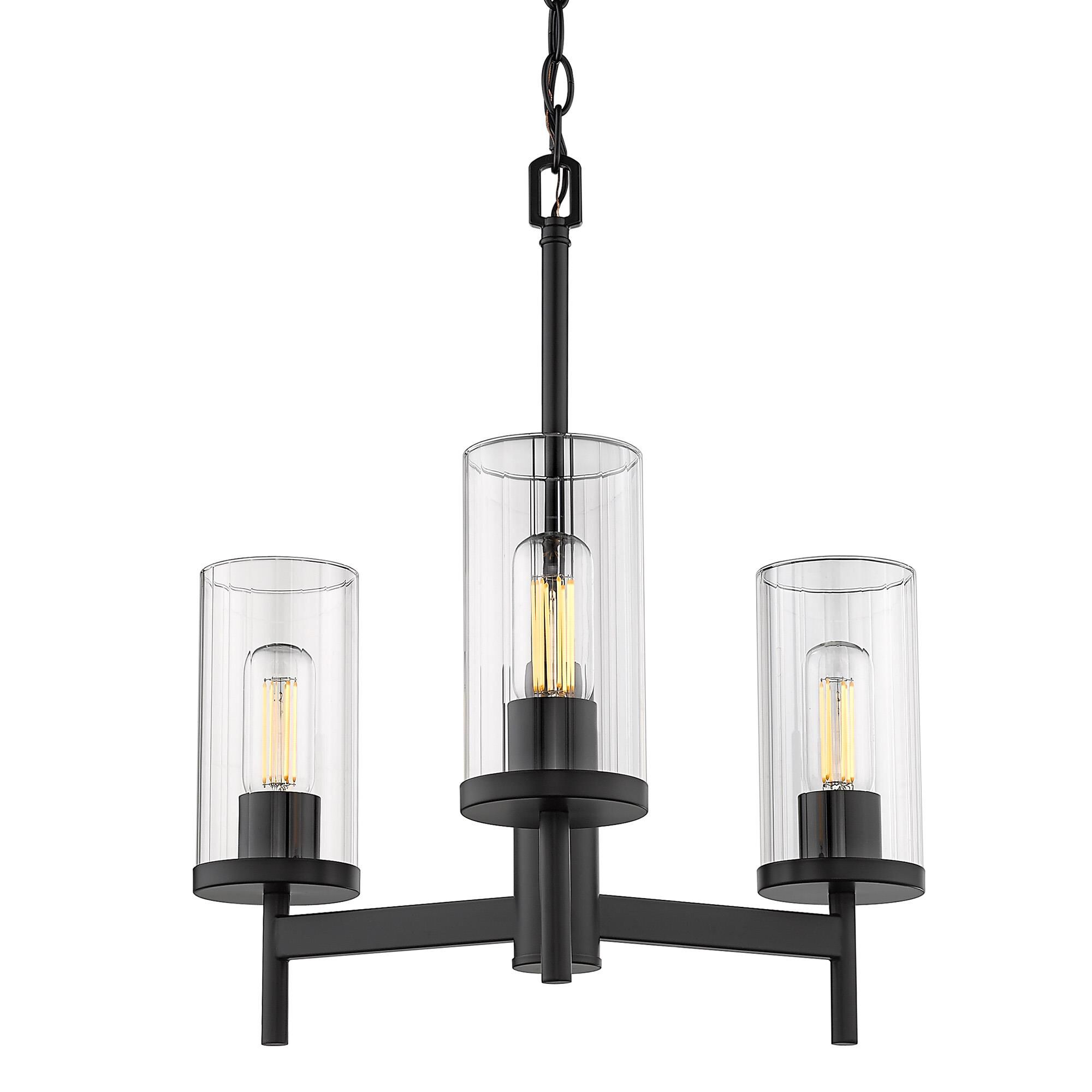 Winslett 19 Inch 3 Light Mini Chandelier by Golden Lighting