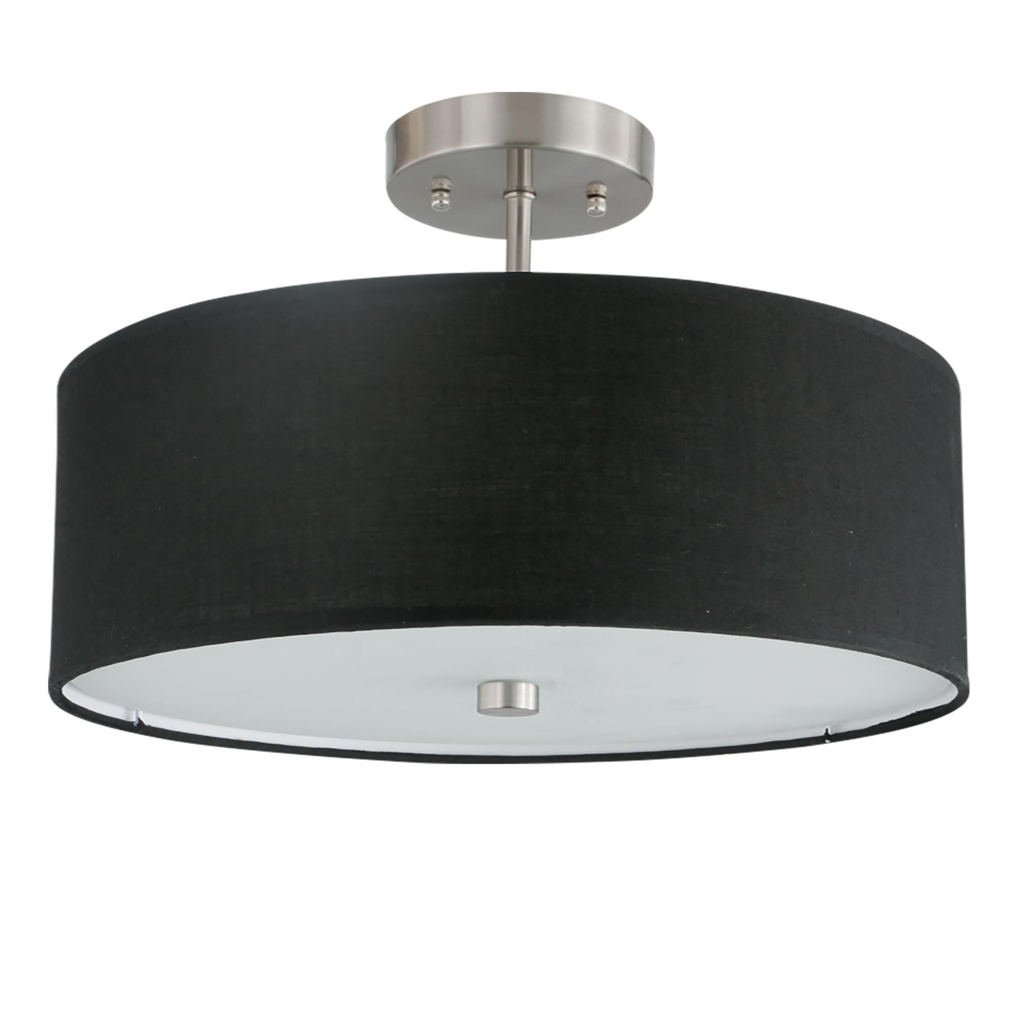 Shown in Black finish and Hardback Black shade and Satin Chrome accent