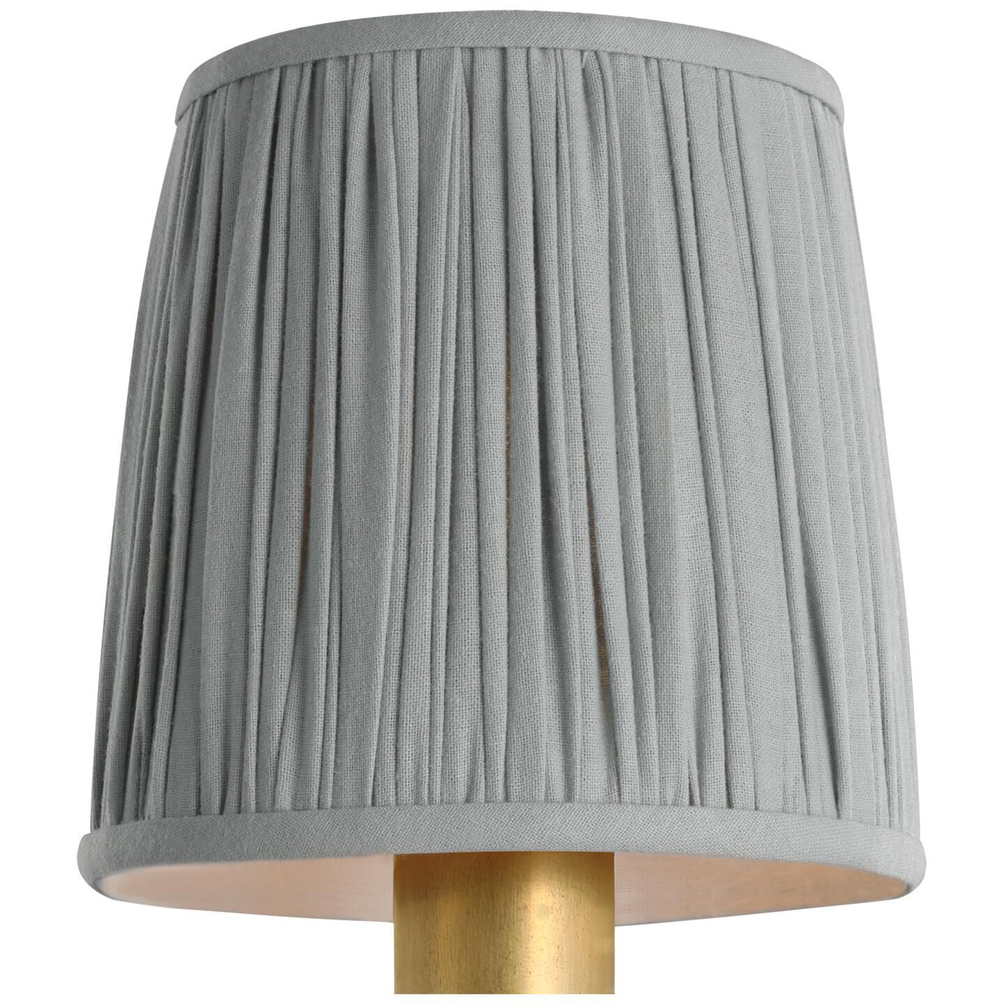 Shown in Pleated Blue Linen finish