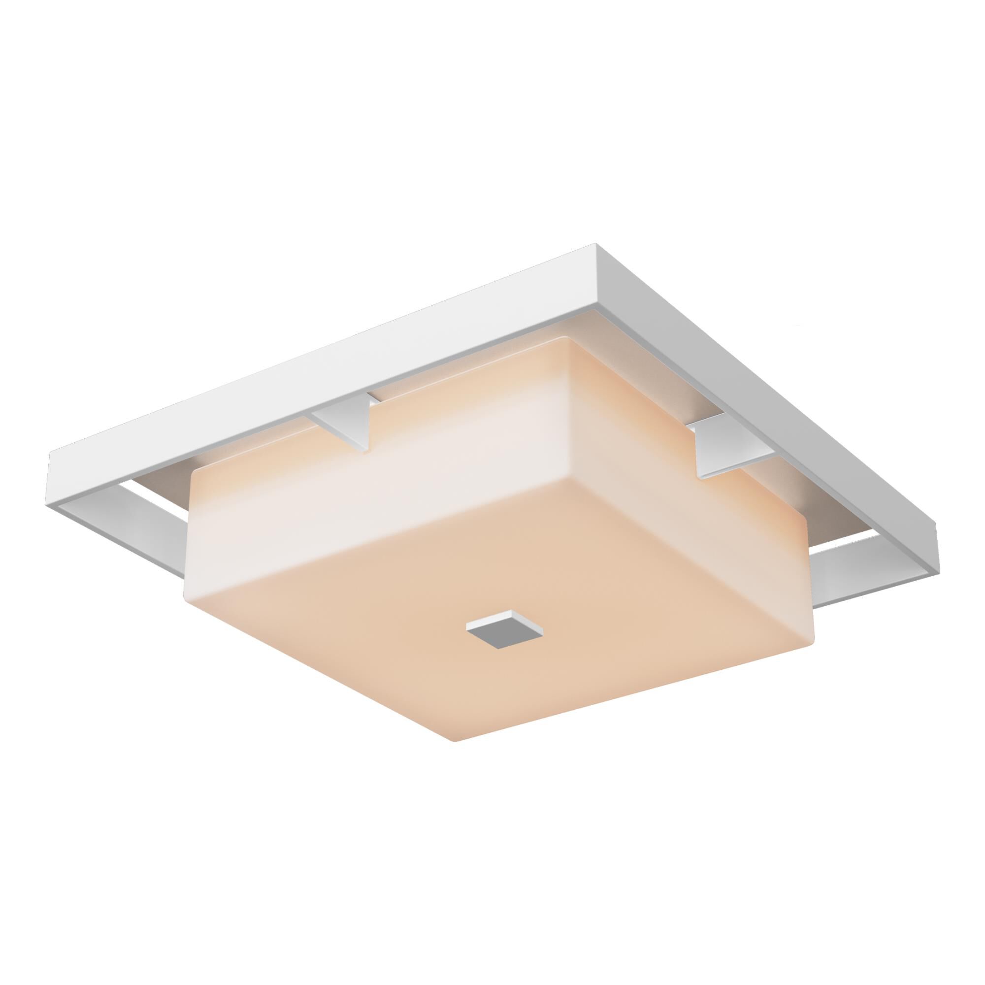 Shown in White finish and Opal glass and Coastal Burnished Steel accent