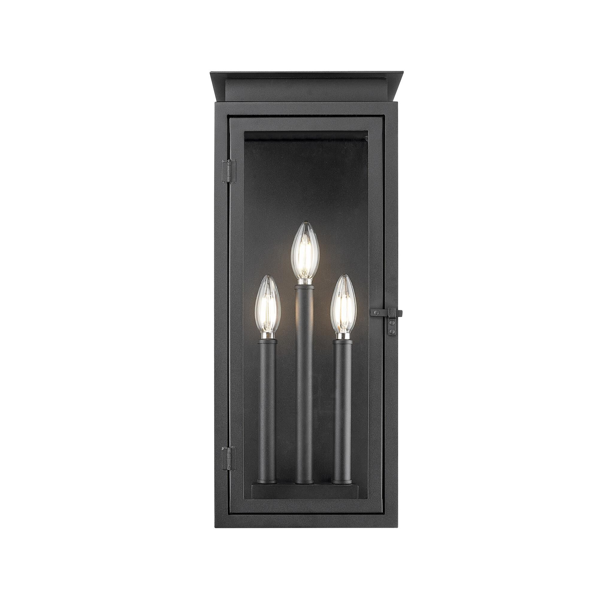 Shown in Black finish and Clear glass and Clear shade