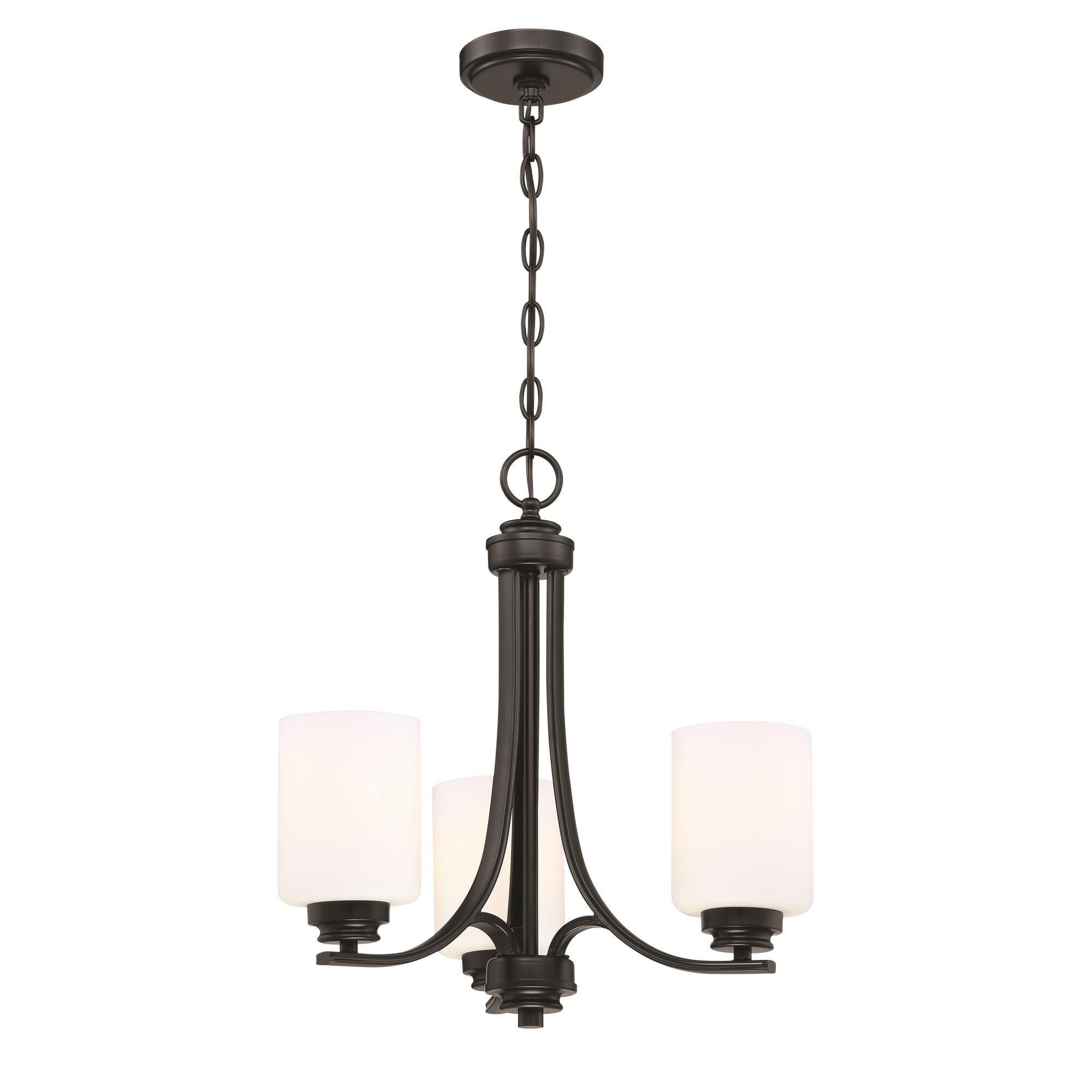 Shown in Flat Black  finish and White Frosted glass and Glass shade