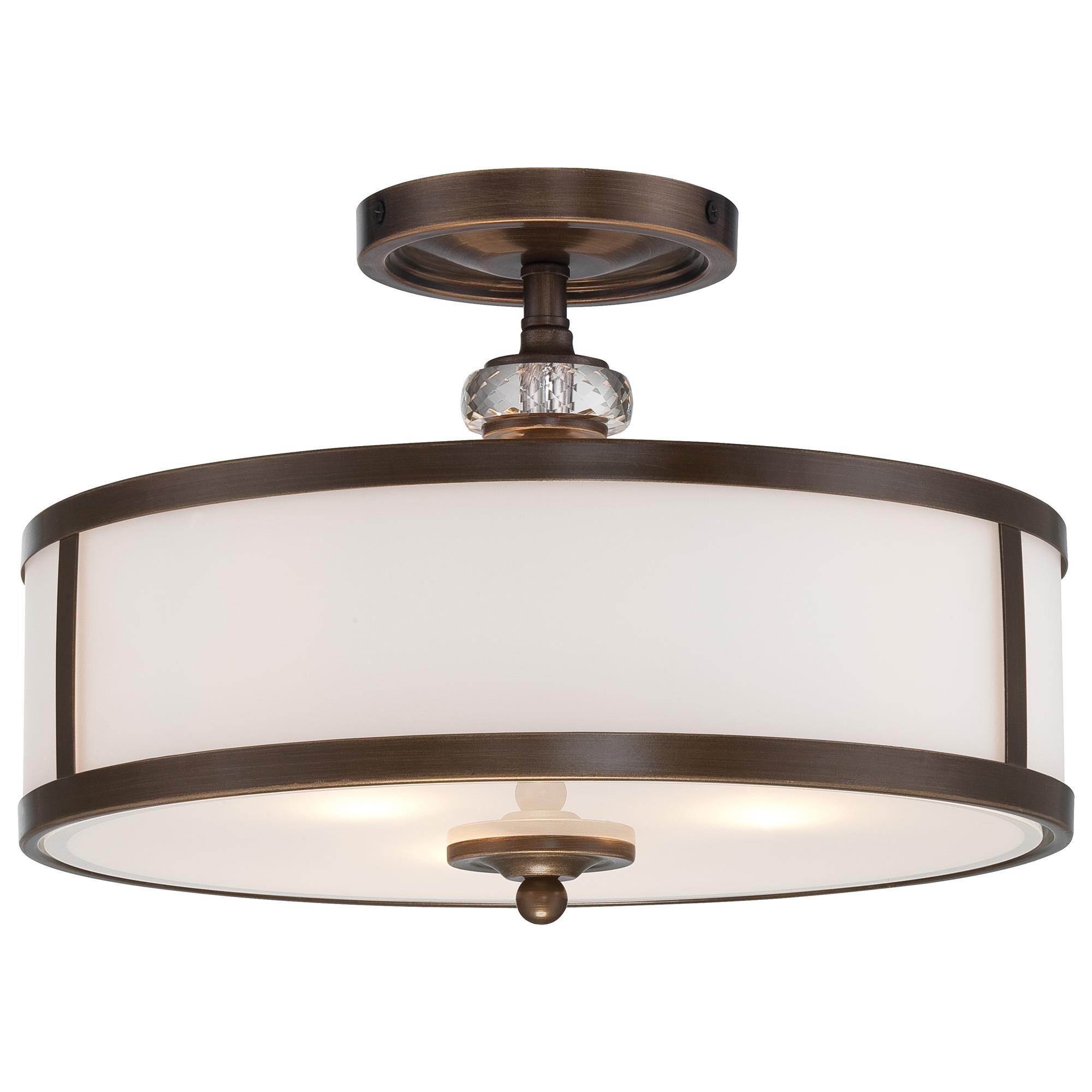 Shown in Dark Noble Bronze finish and Etched White glass