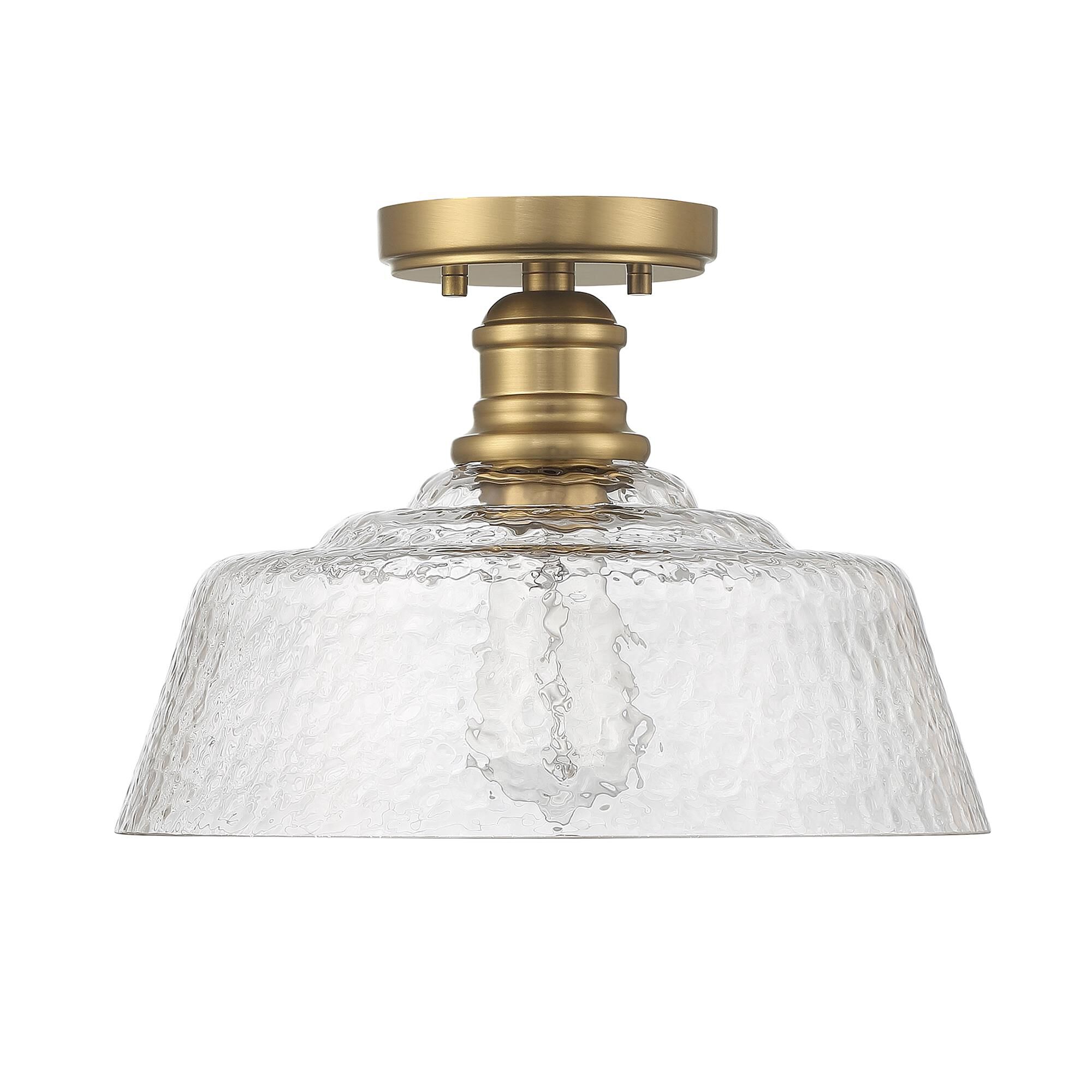 Shown in Natural Brass finish and Vintage glass