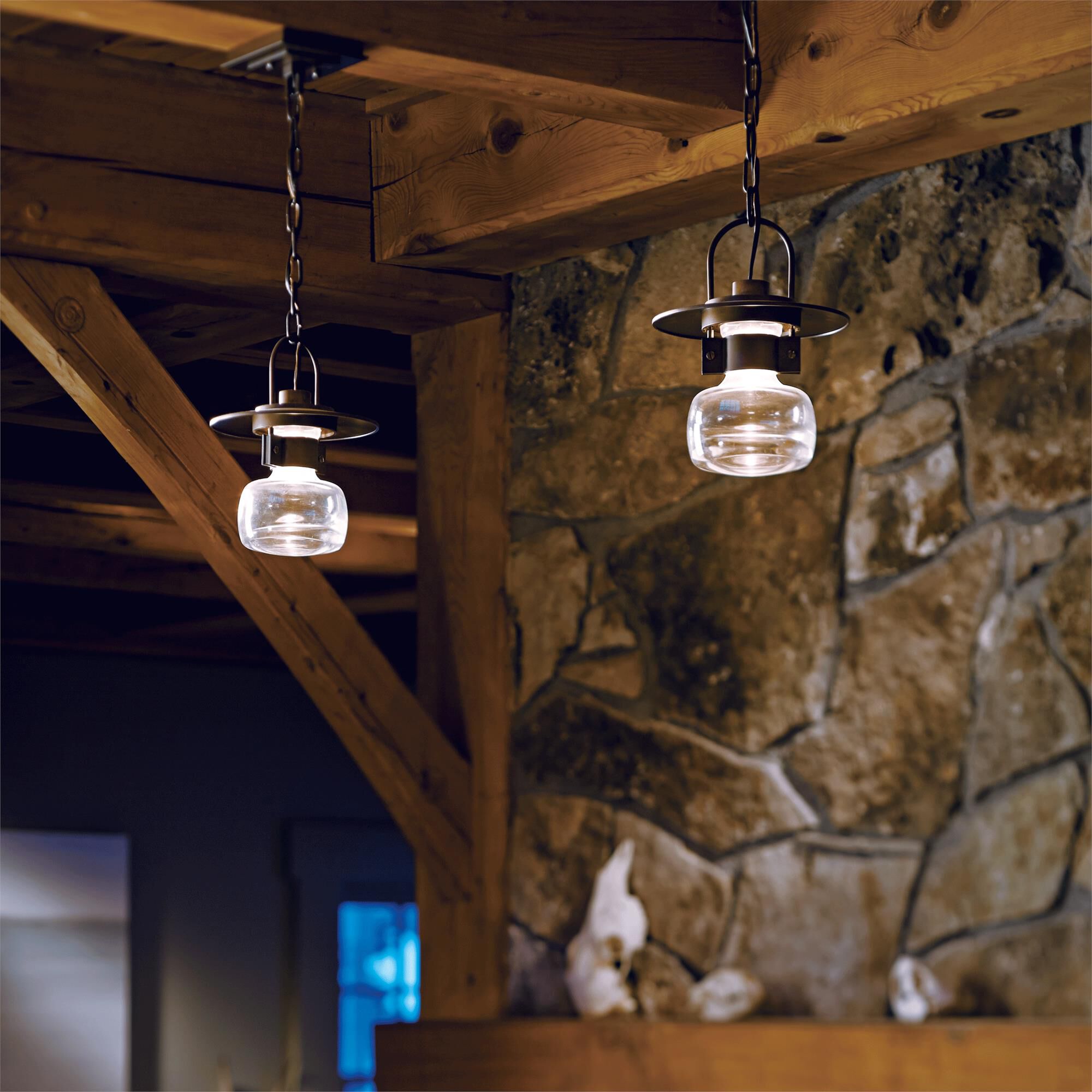 Shown in Coastal Bronze finish and Clear  glass
