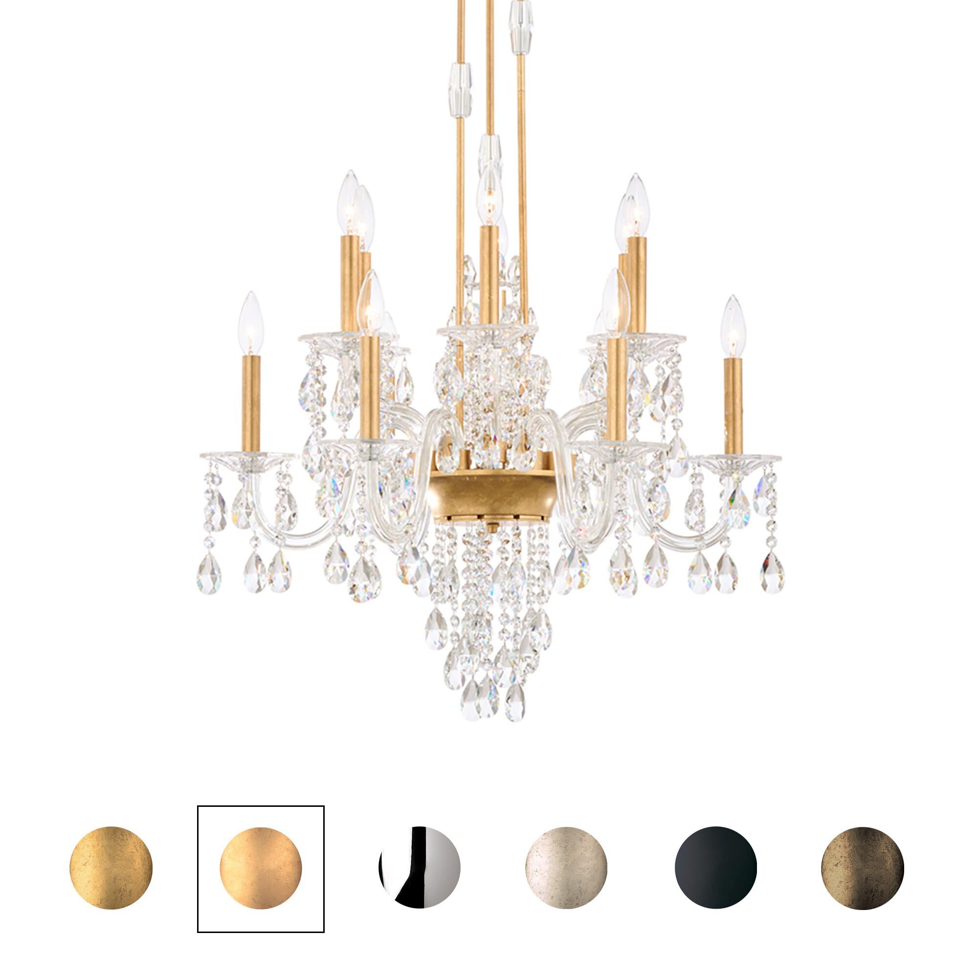 Shown in Heirloom Bronze finish and Clear Radiance crystal