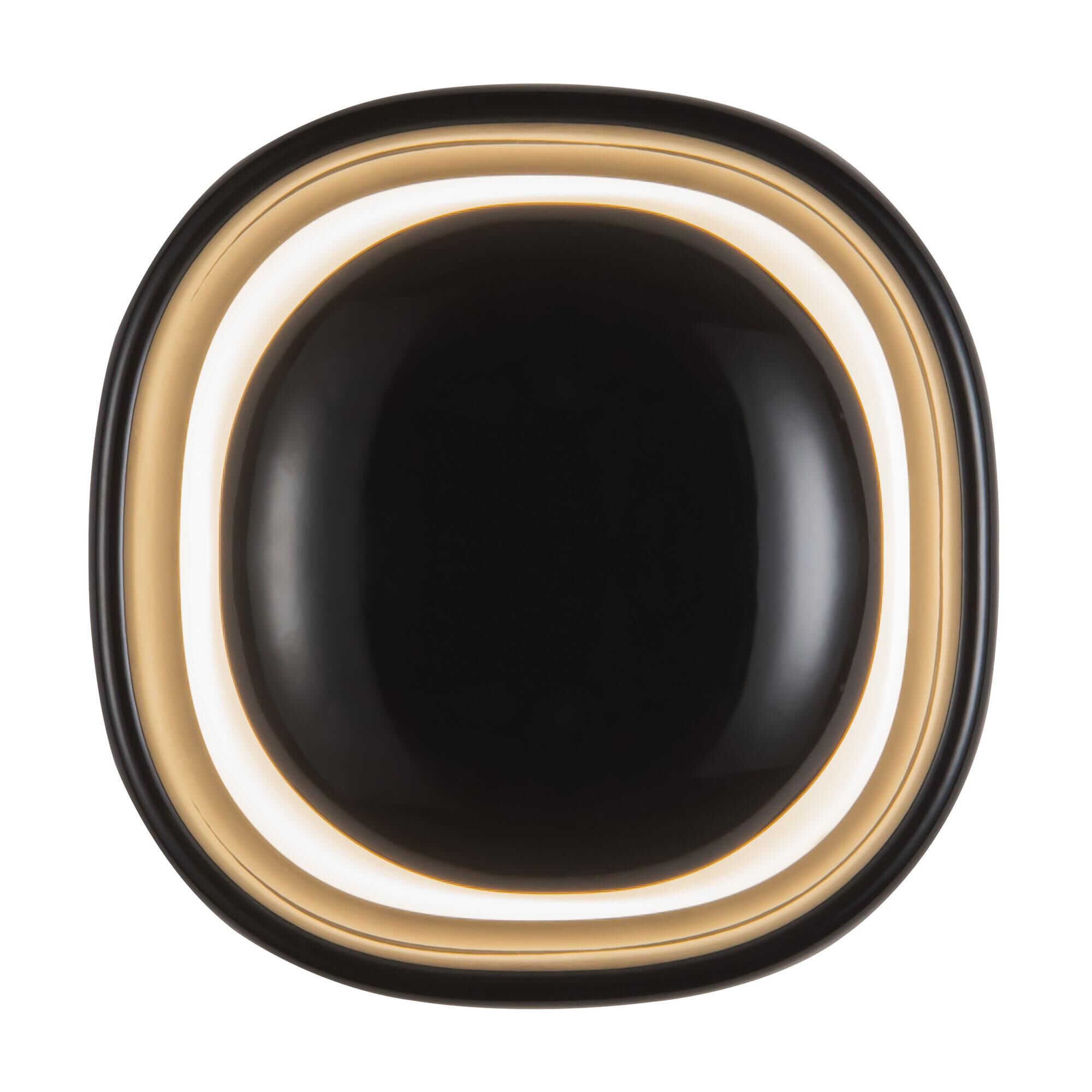 Shown in Glossy Black finish and Matte Opal glass