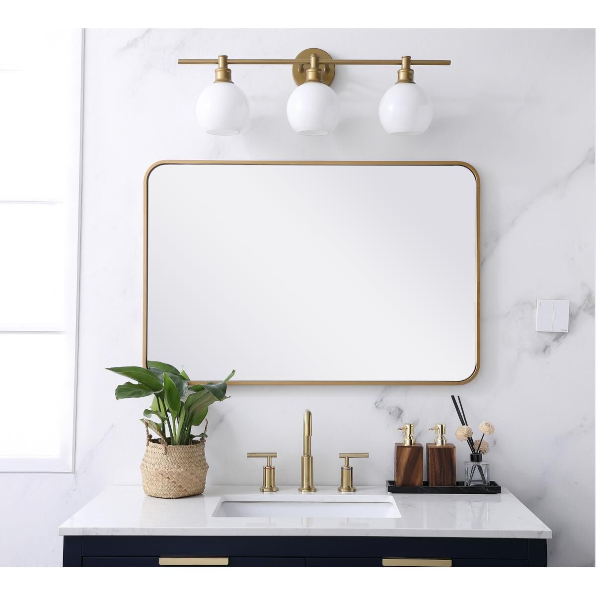 Shown in Brass finish