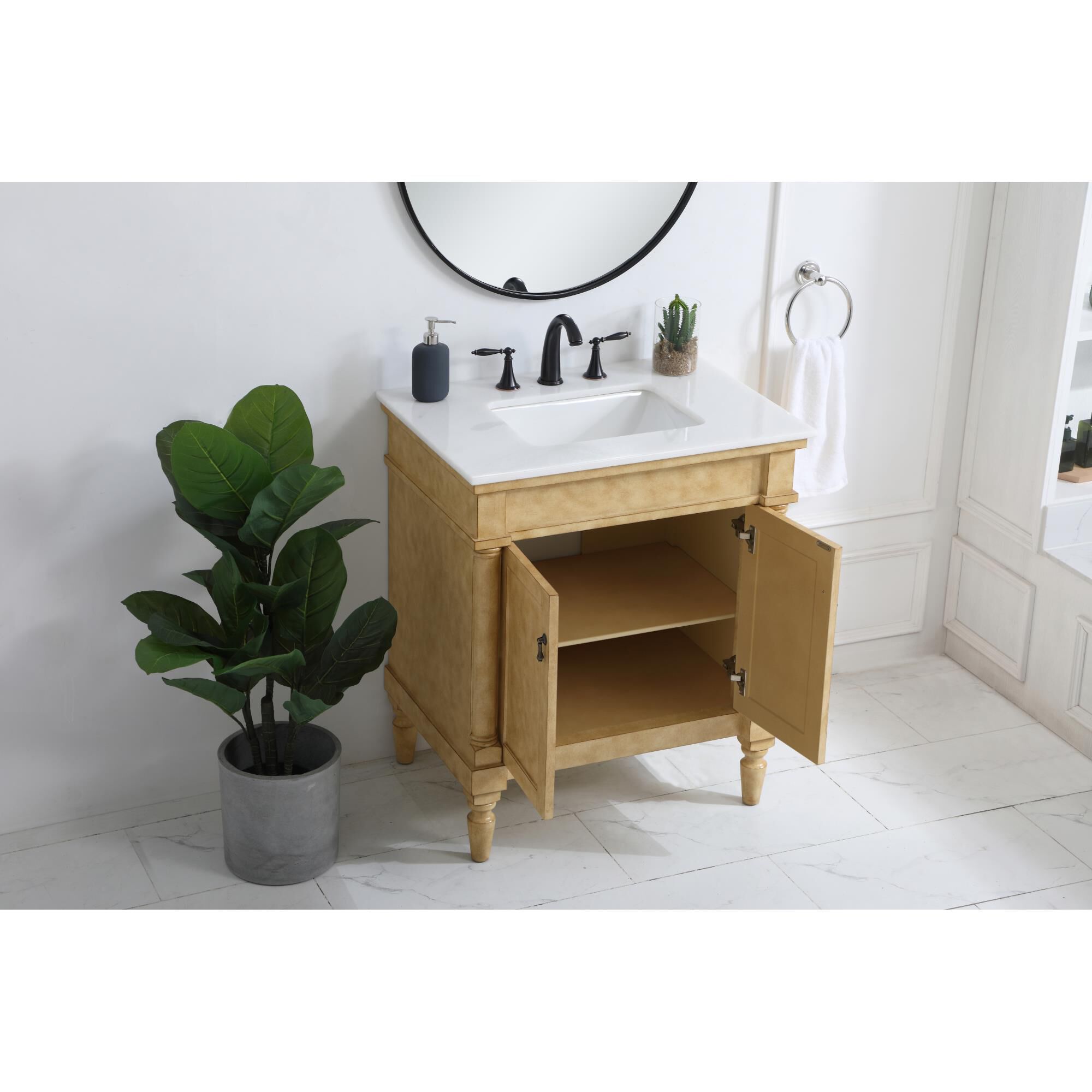 Shown in Antique Beige finish