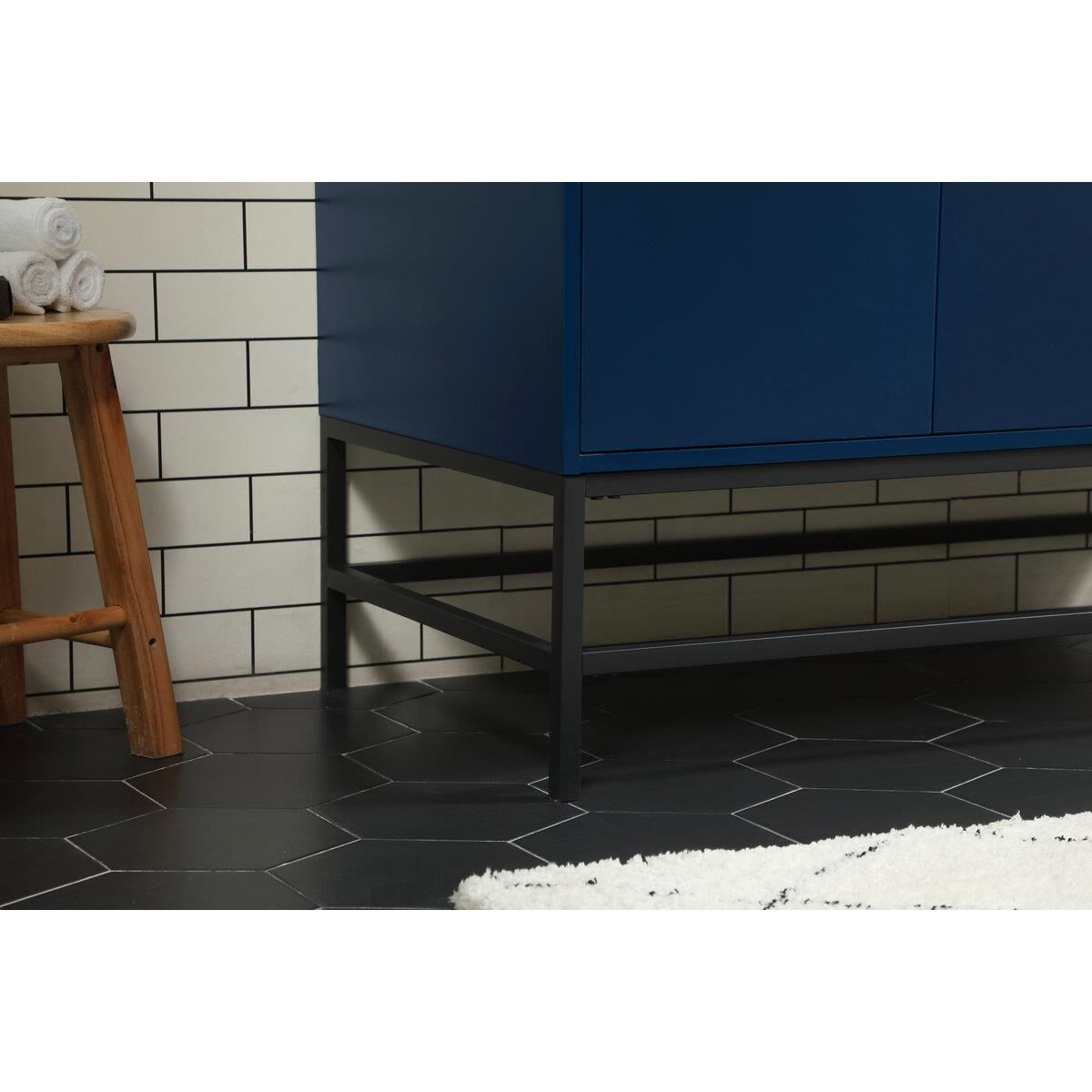 Shown in Blue finish and With Backsplash accent