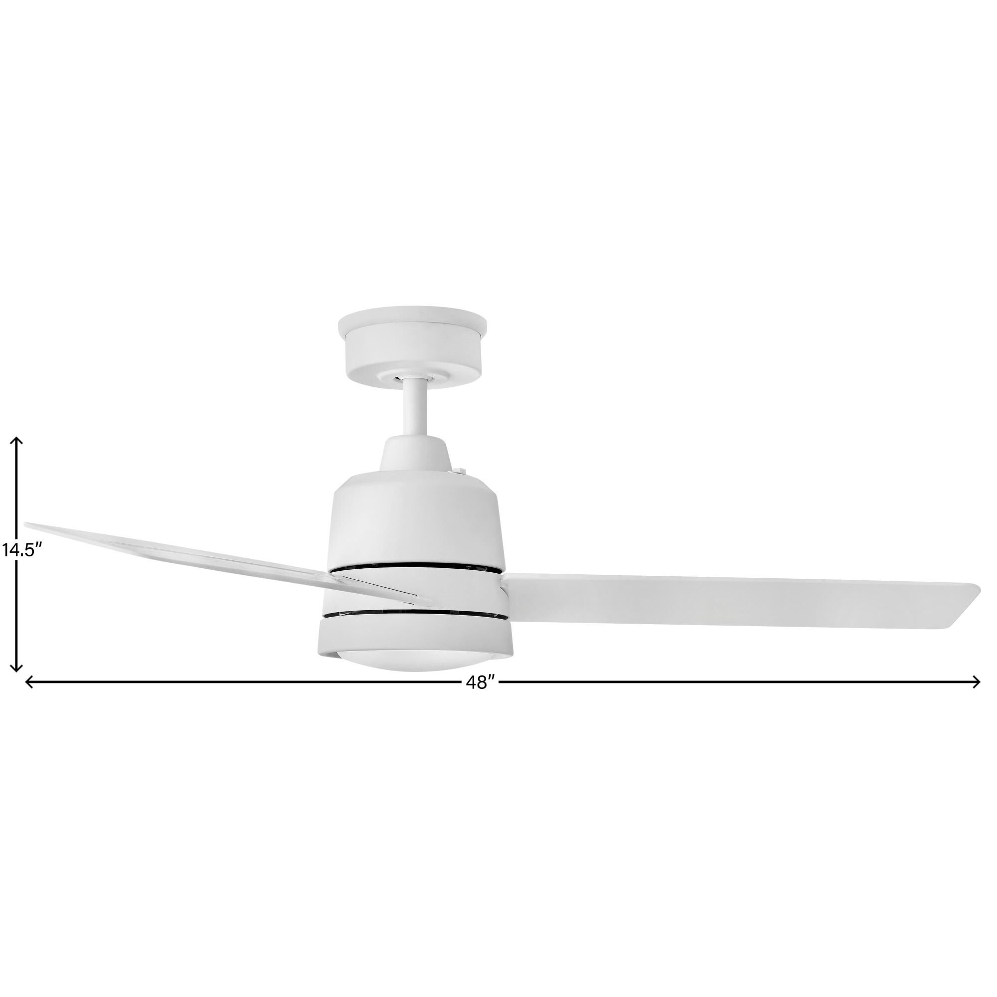 Chet Outdoor Rated 48 Inch Ceiling Fan with Light Kit by Hinkley Lighting