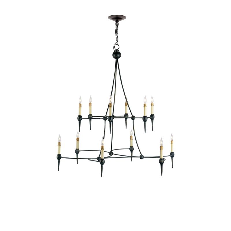 Danielli 41 Inch 12 Light Chandelier by Currey and Company