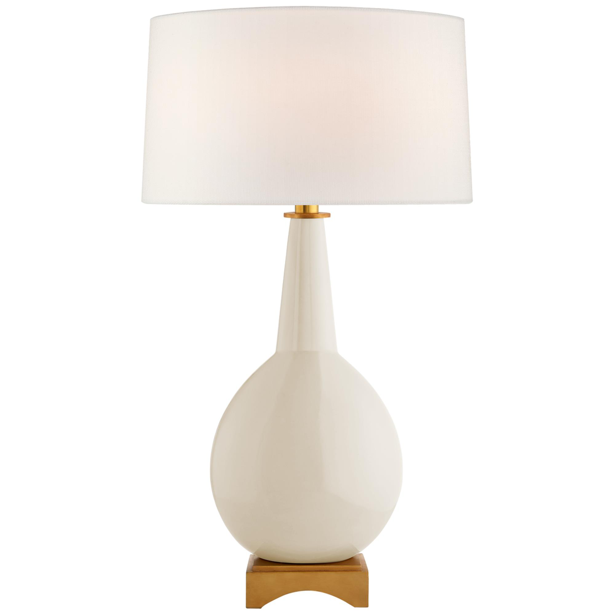 Shown in Ivory finish and Linen shade