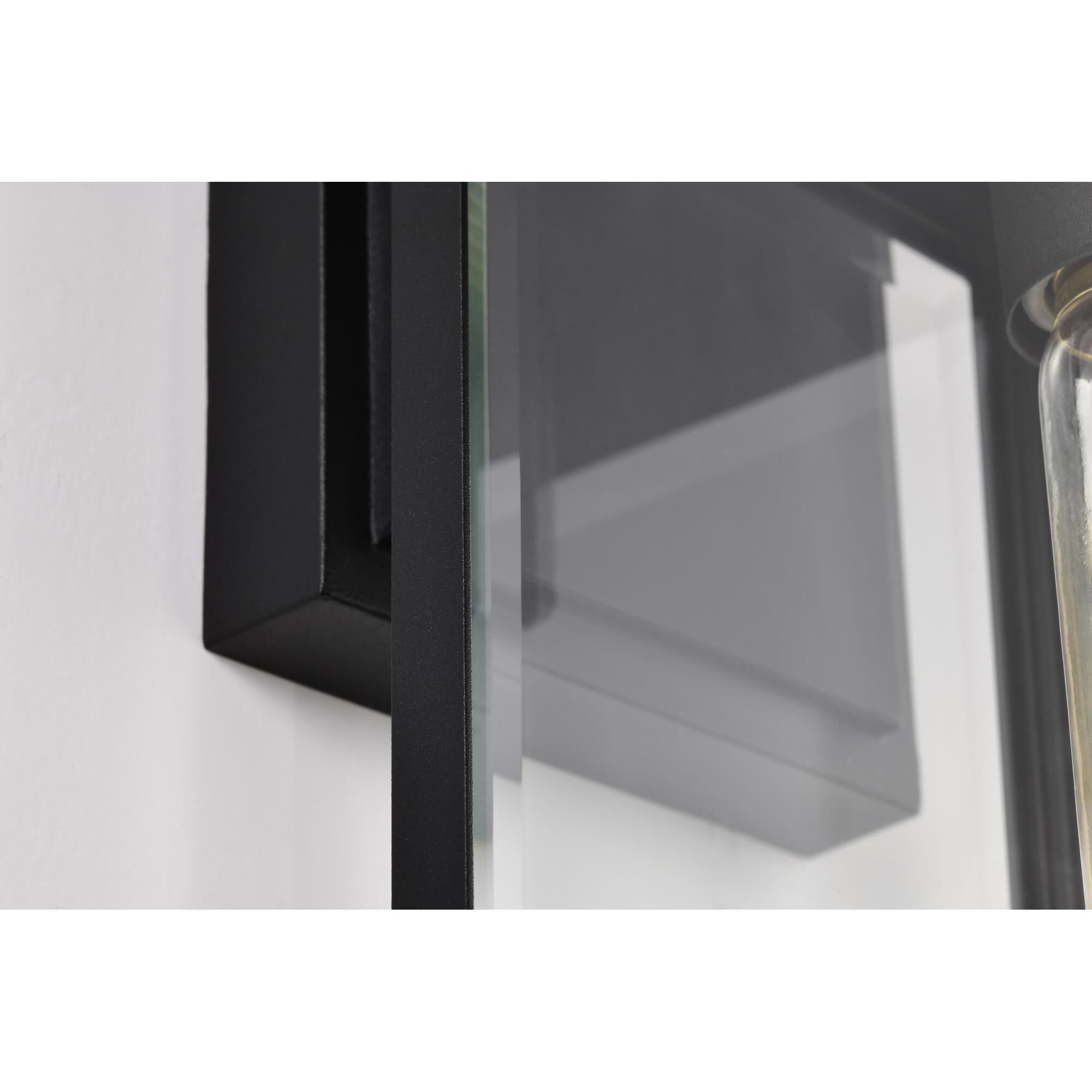 Shown in Sand Black finish and Clear Beveled glass