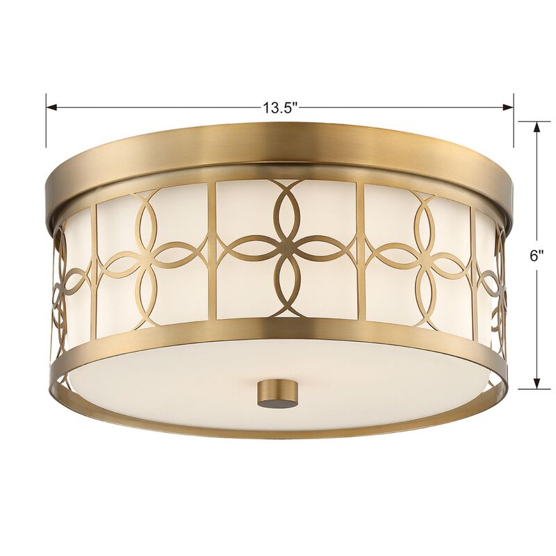 Anniversary 13 Inch 2 Light Flush Mount by Crystorama