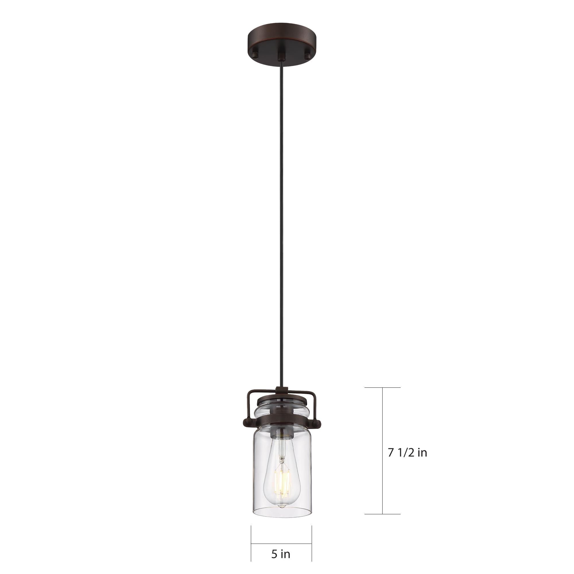 Shown in Mahogany Bronze finish and Clear glass