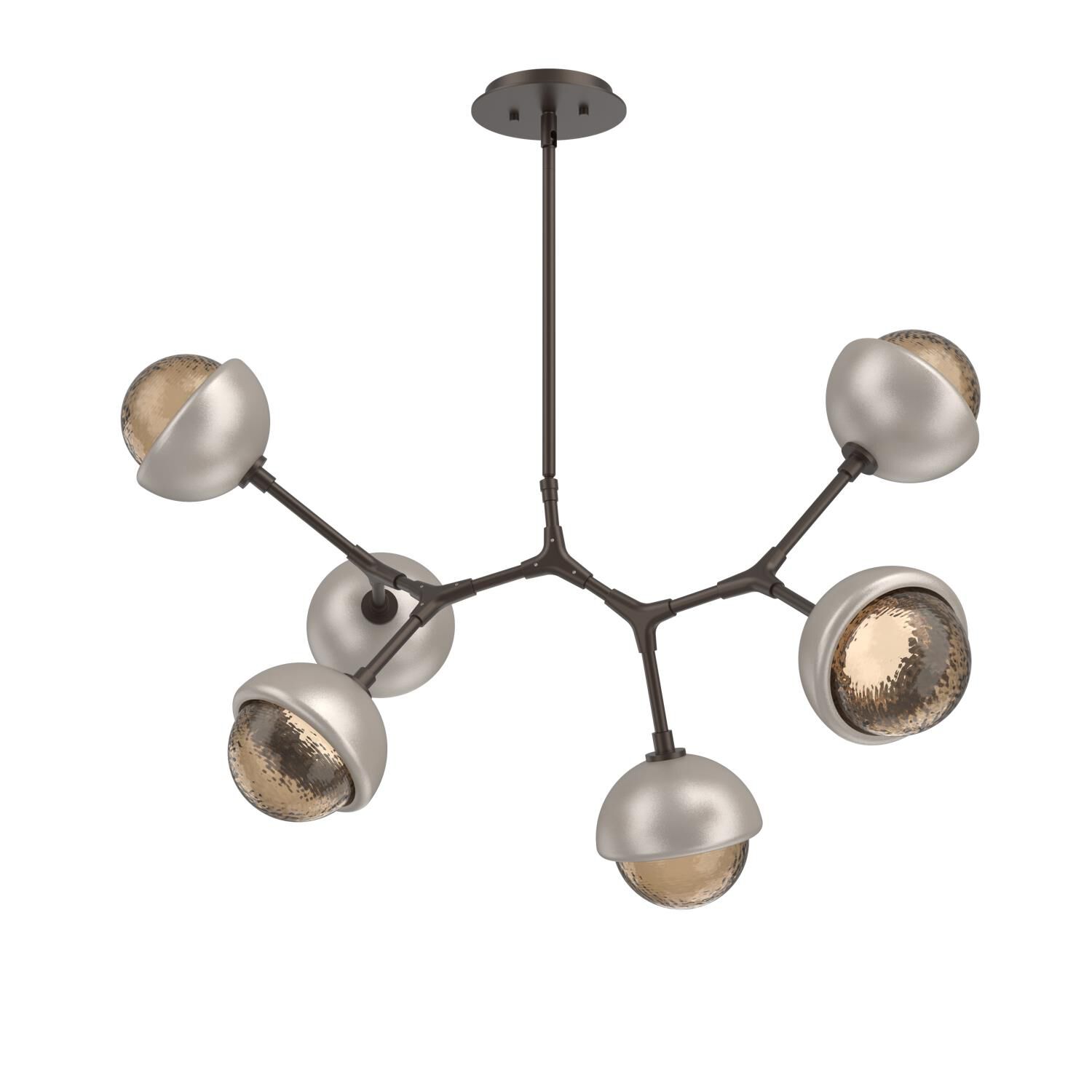 Shown in Flat Bronze finish and Bronze glass and Beige Silver accent