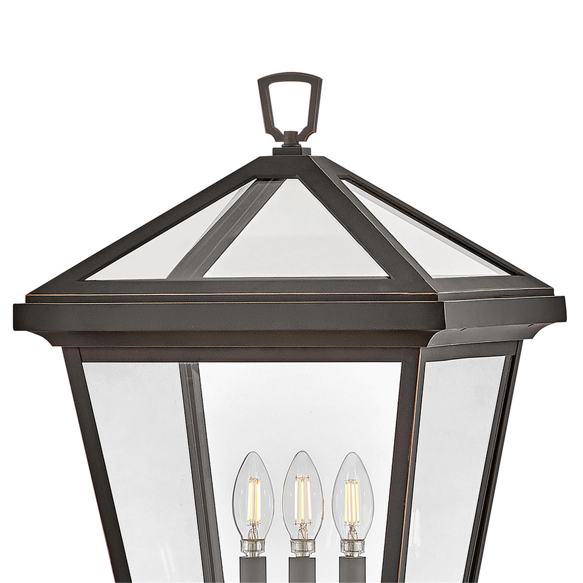 Shown in Oil Rubbed Bronze finish and Clear glass