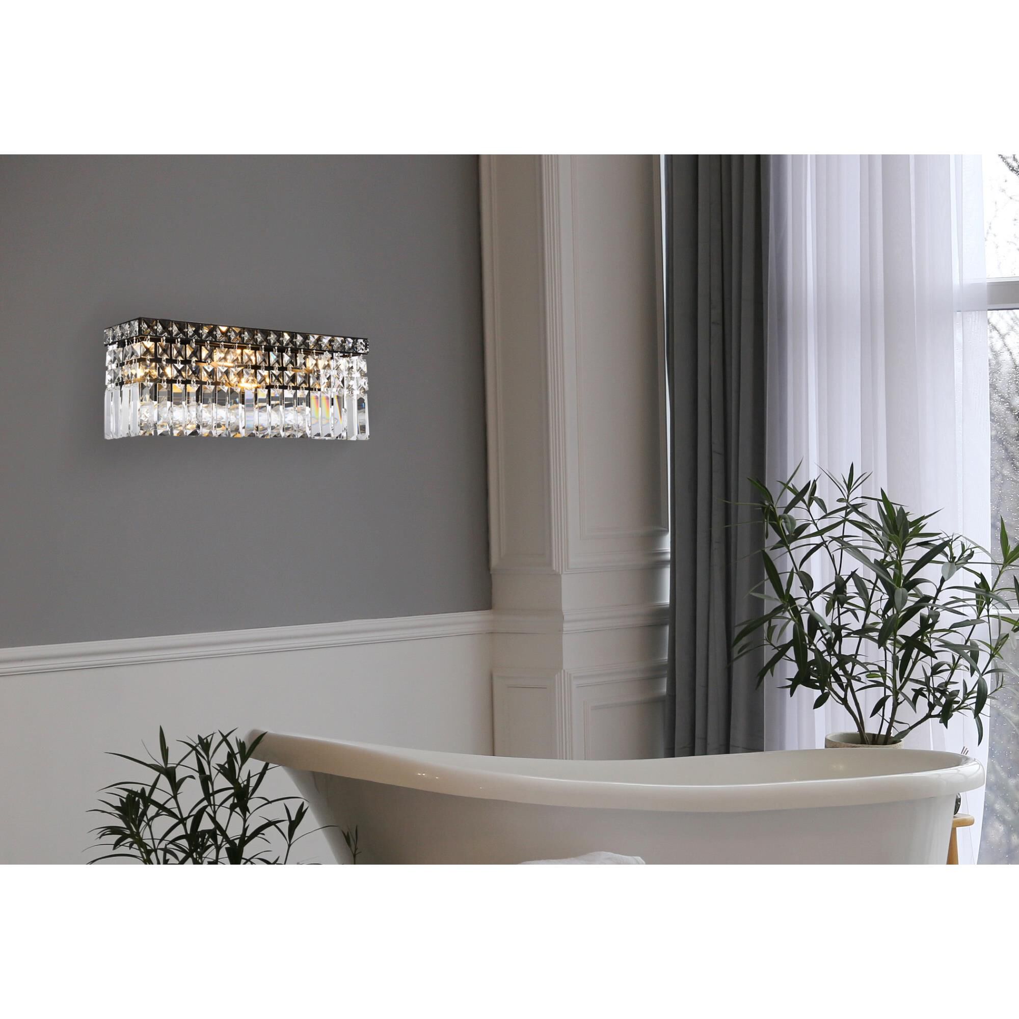 Shown in Black finish and Clear Royal Cut crystal