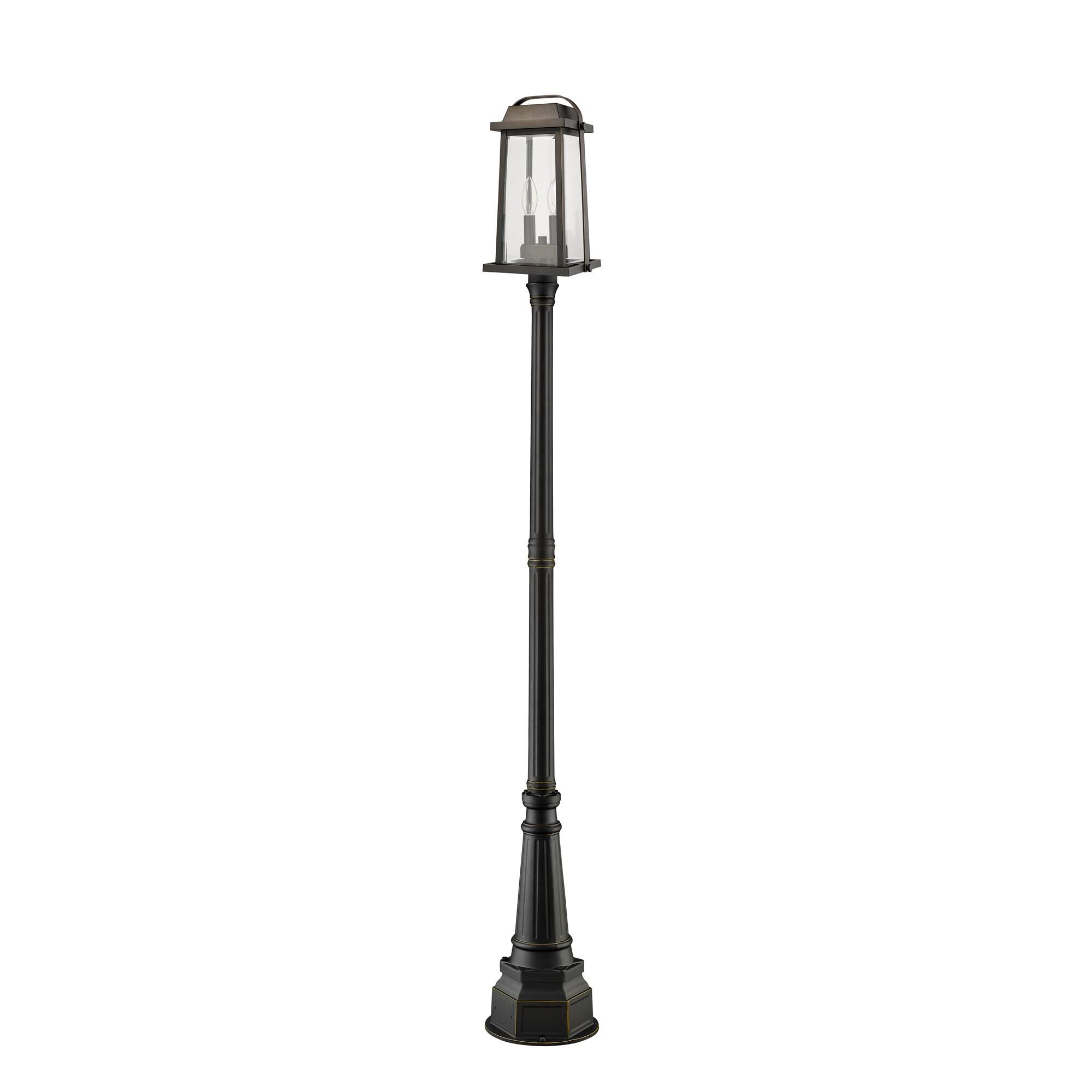 Shown in Oil Rubbed Bronze finish and Glass shade