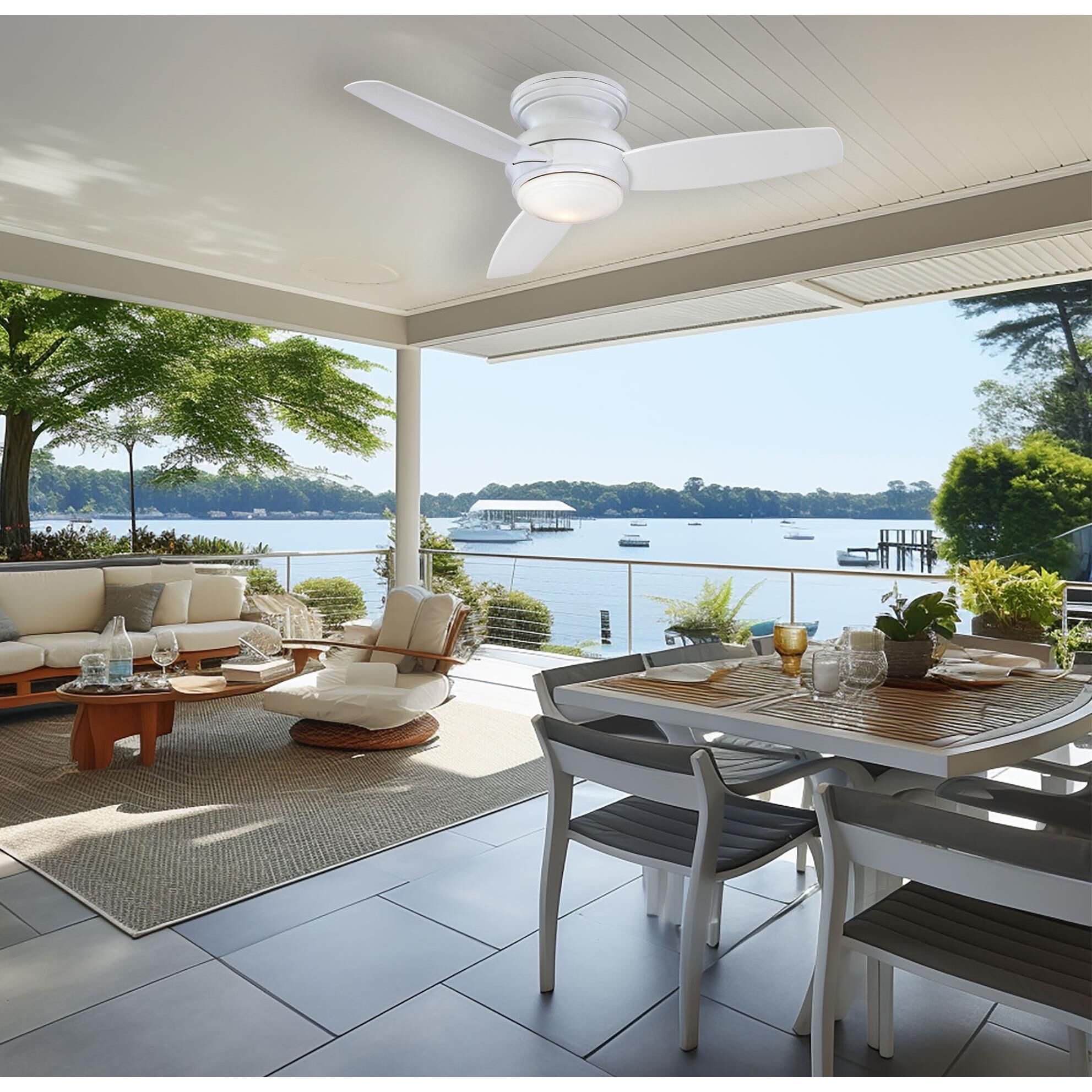 Shown in White finish and White Opal glass