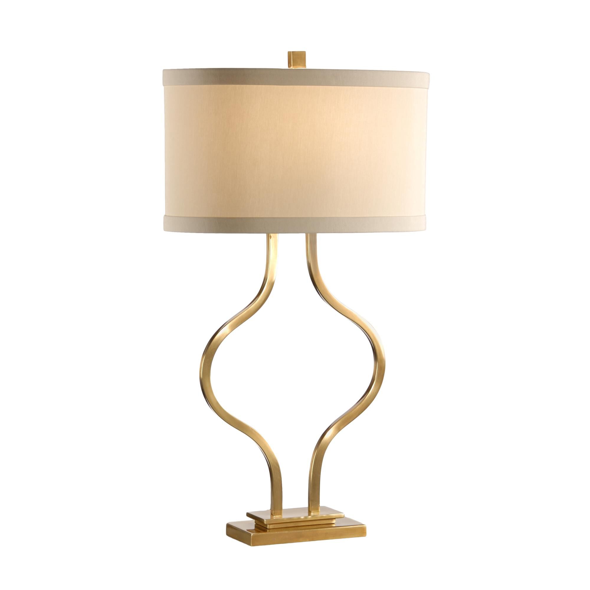 Shown in Antiqued Brass Finish finish and Silk shade