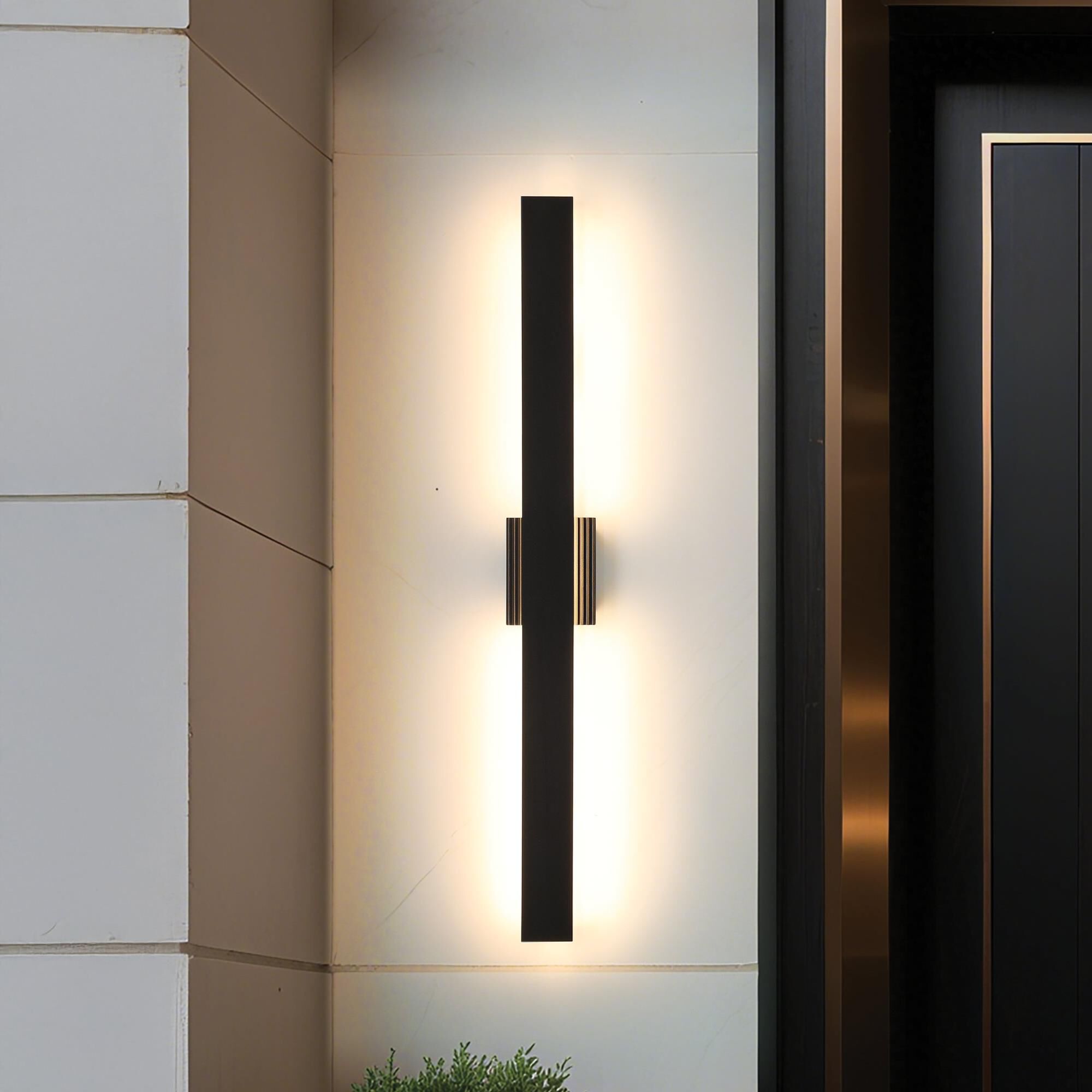 Shown in Textured Black finish and Frosted Acrylic glass