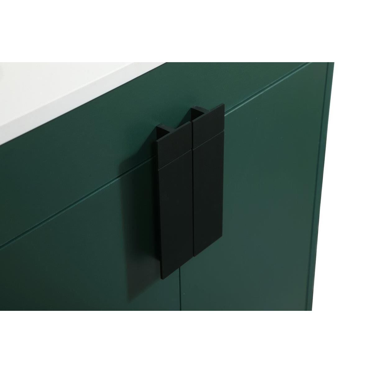 Shown in Green finish and Without Backsplash accent