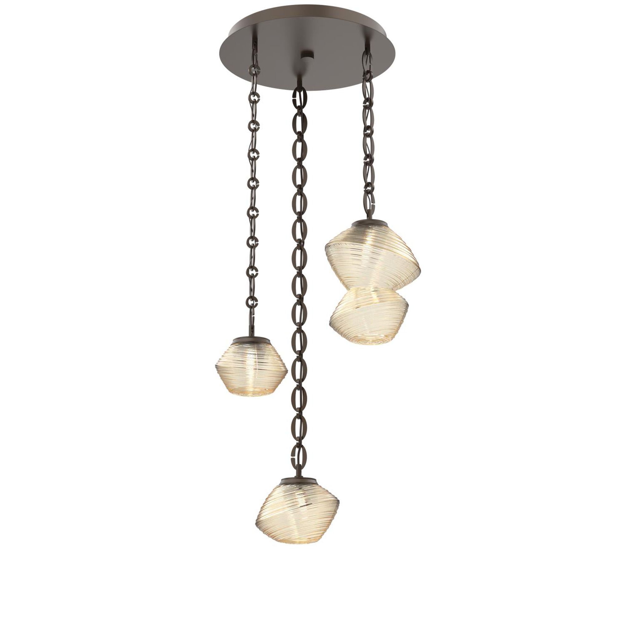 Shown in Flat Bronze finish and Amber glass