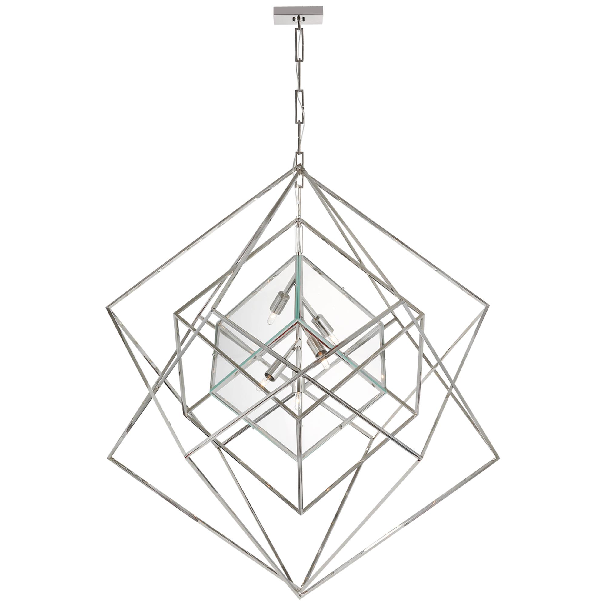 Shown in Polished Nickel finish and Clear glass