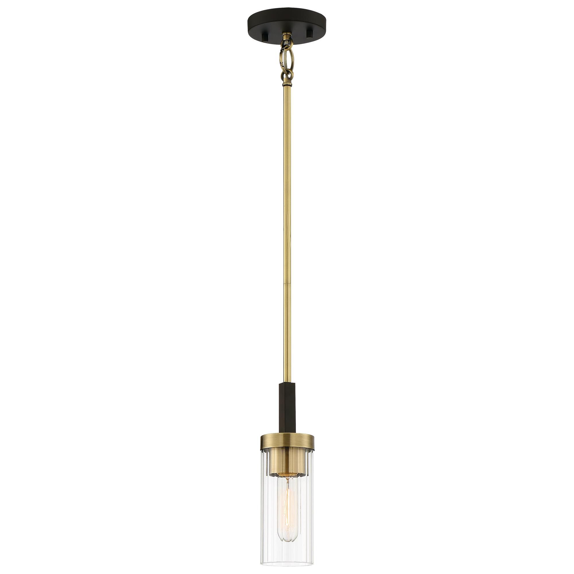 Shown in Aged Kinston Bronze W/Brushed finish and Clear glass