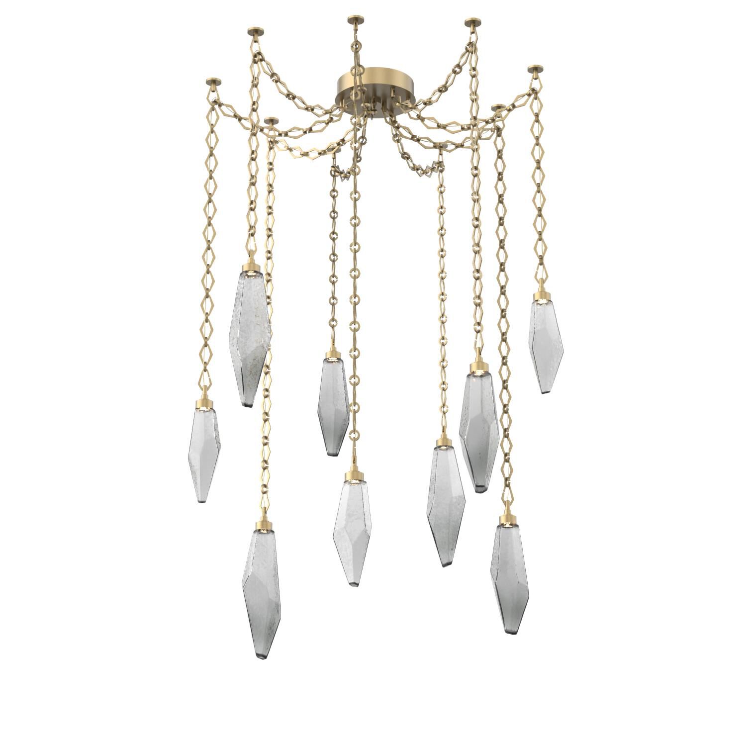 Levi Wilson Rock Crystal 14 Inch Multi Pendant Light by Hammerton Studio