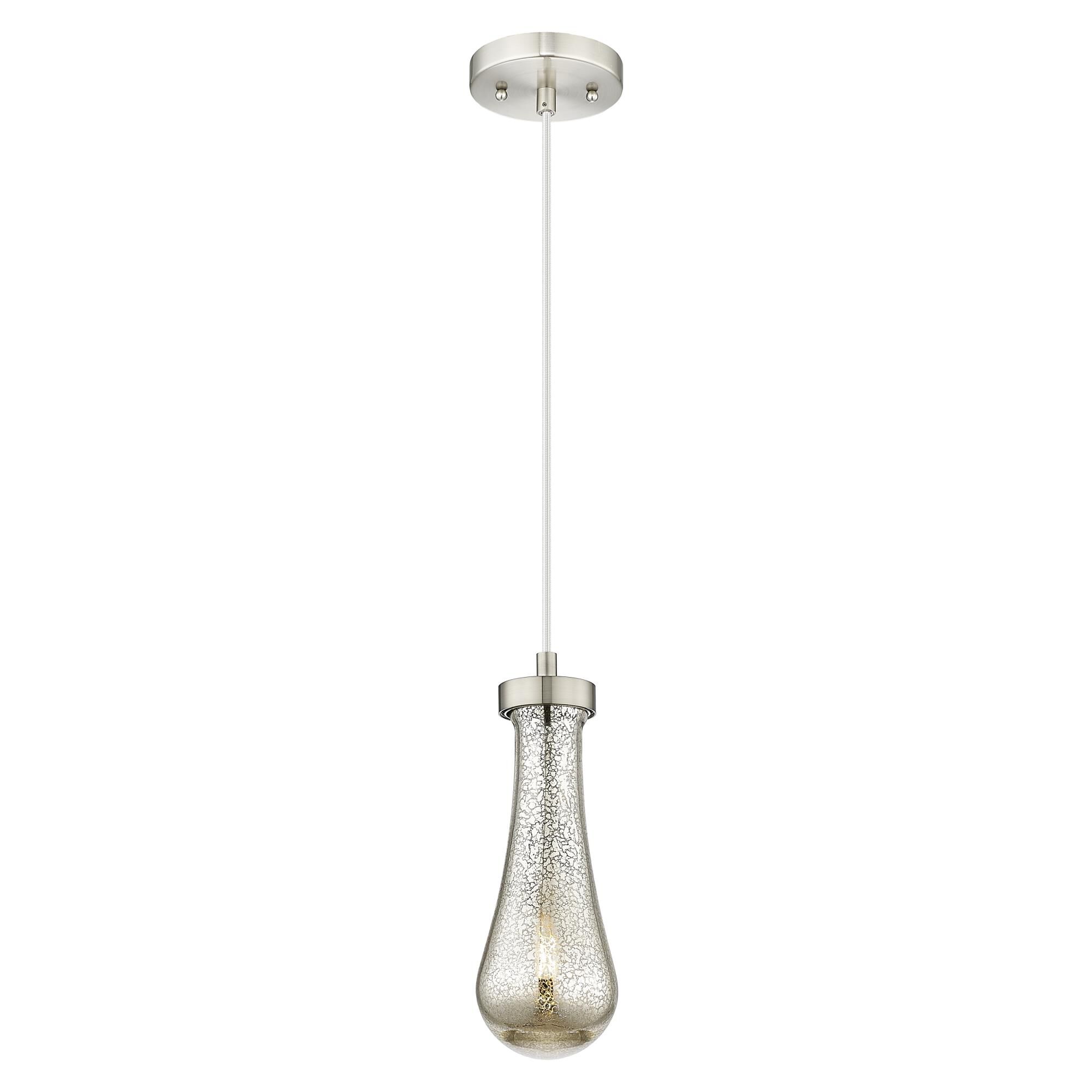 Shown in Satin Nickel finish and Mercury glass