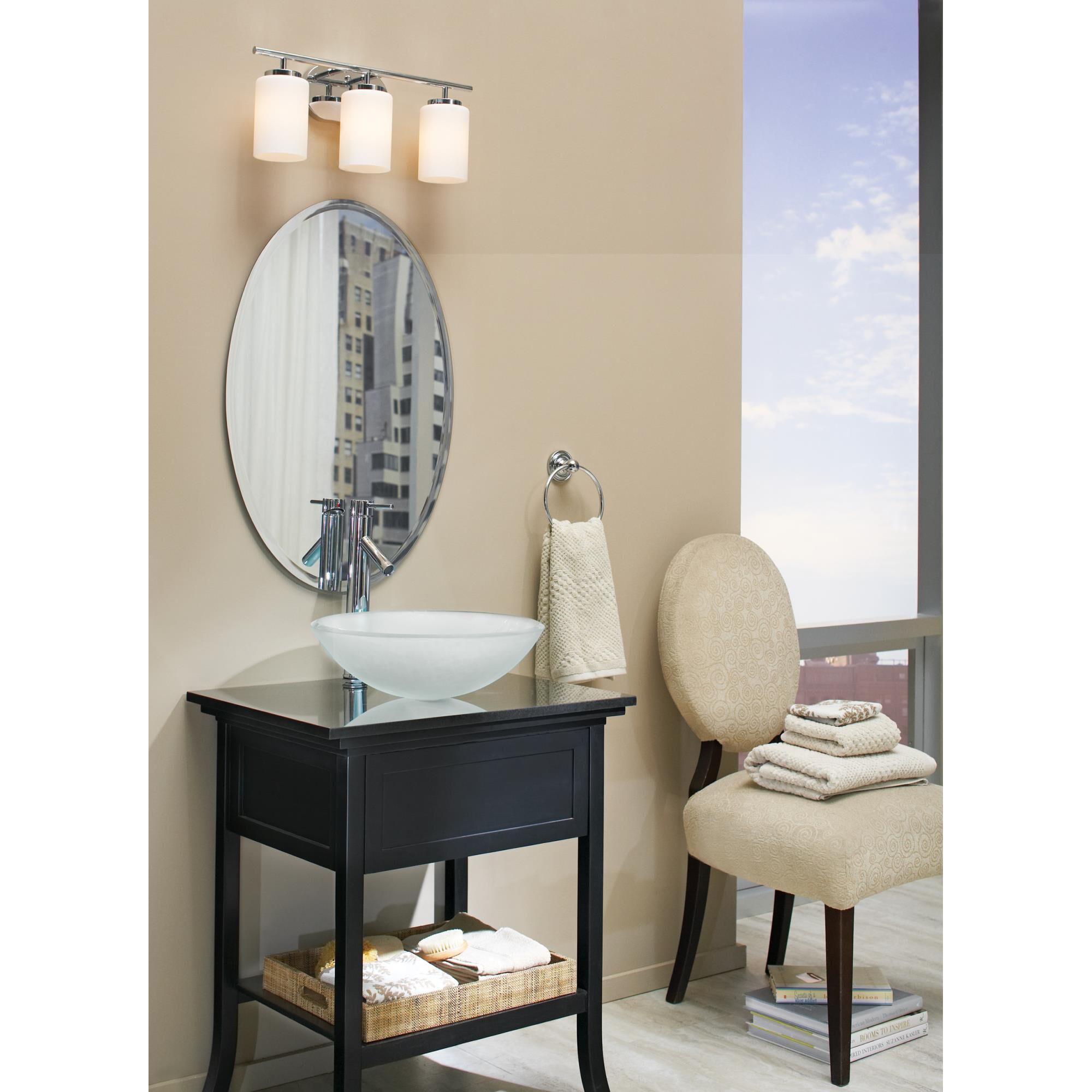 Shown in Chrome finish and Cased Opal Etched  Shades glass and Cased Opal Etched Glass s shade