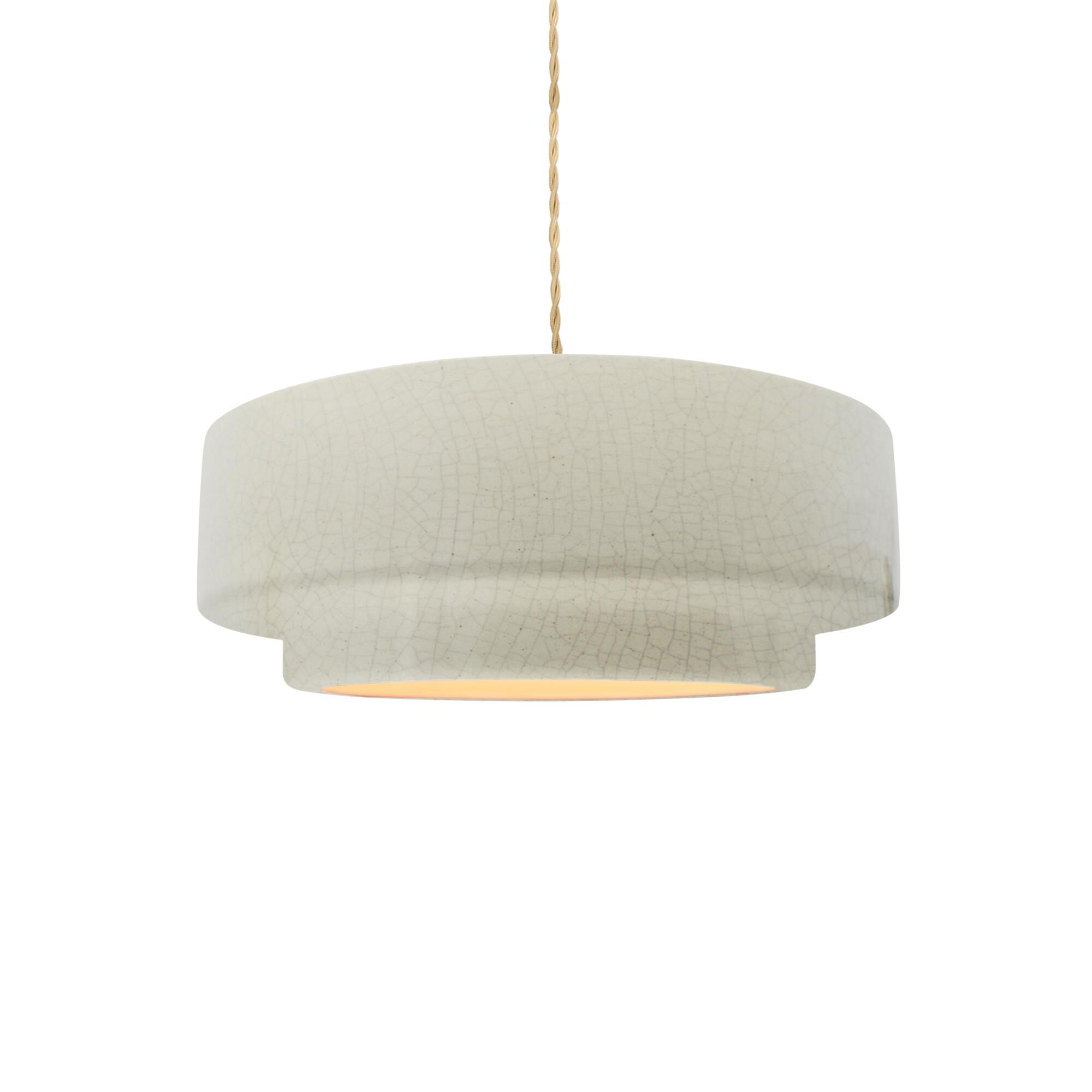 Shown in Matte Black finish and White Crackle shade