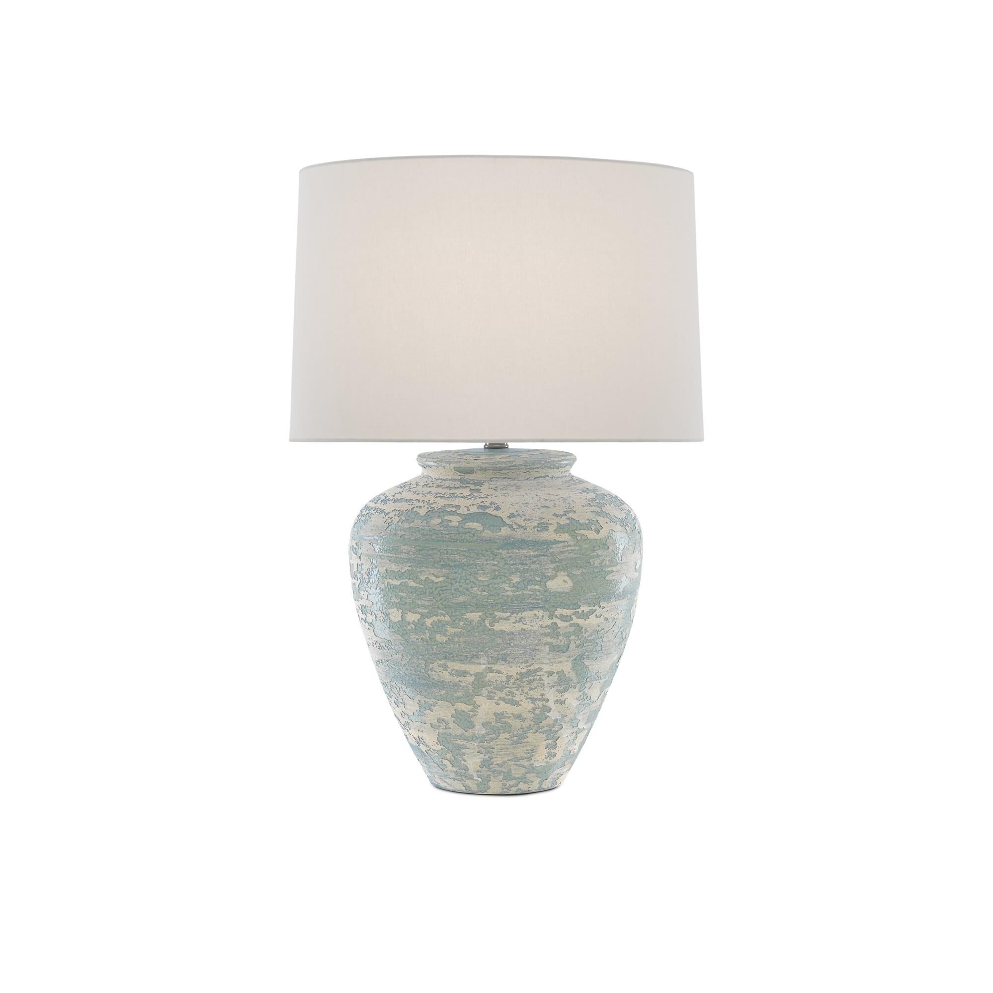 Shown in Aqua - Cream finish and White Shantung shade