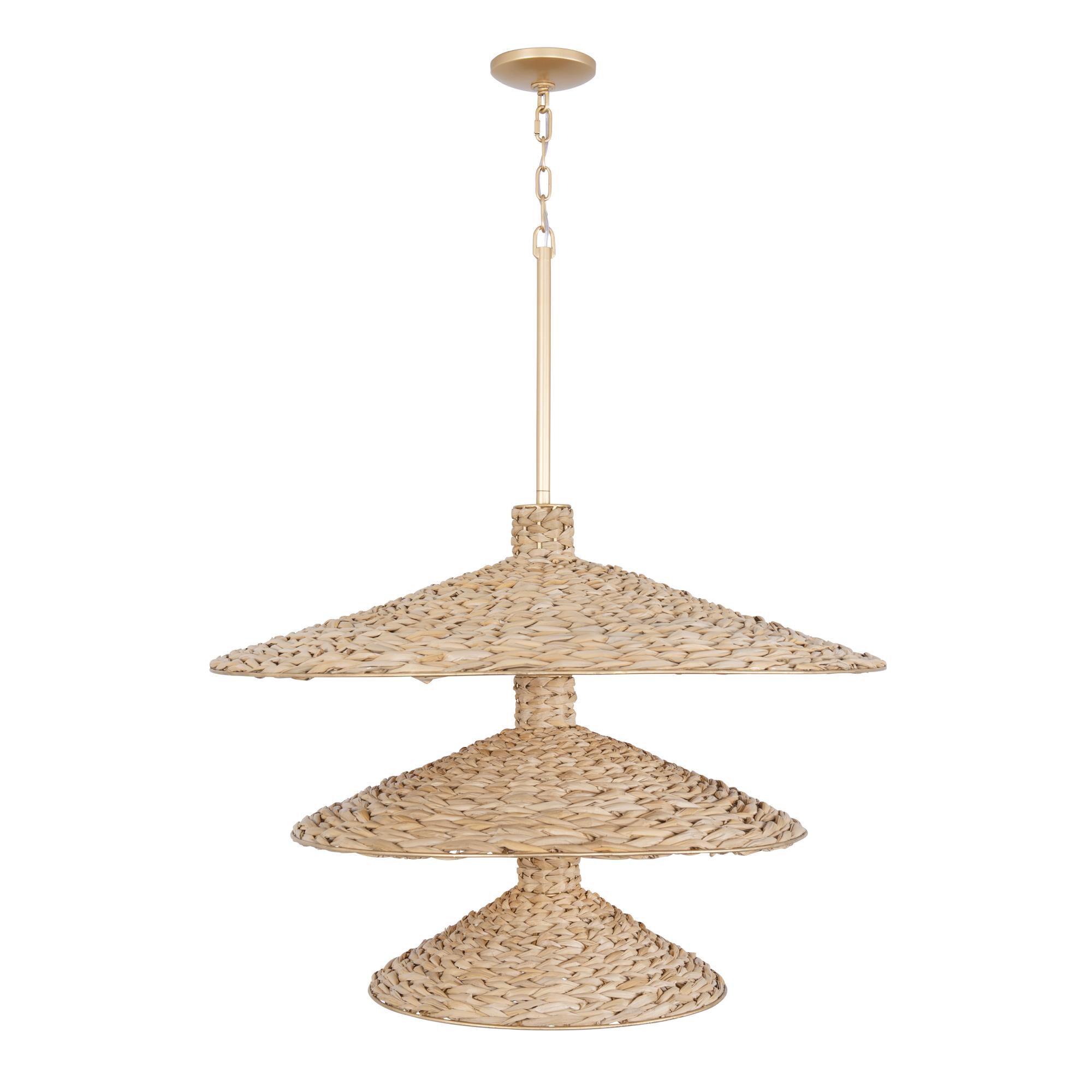 Shown in French Gold/Natural Seagrass finish and Natural Seagrass shade