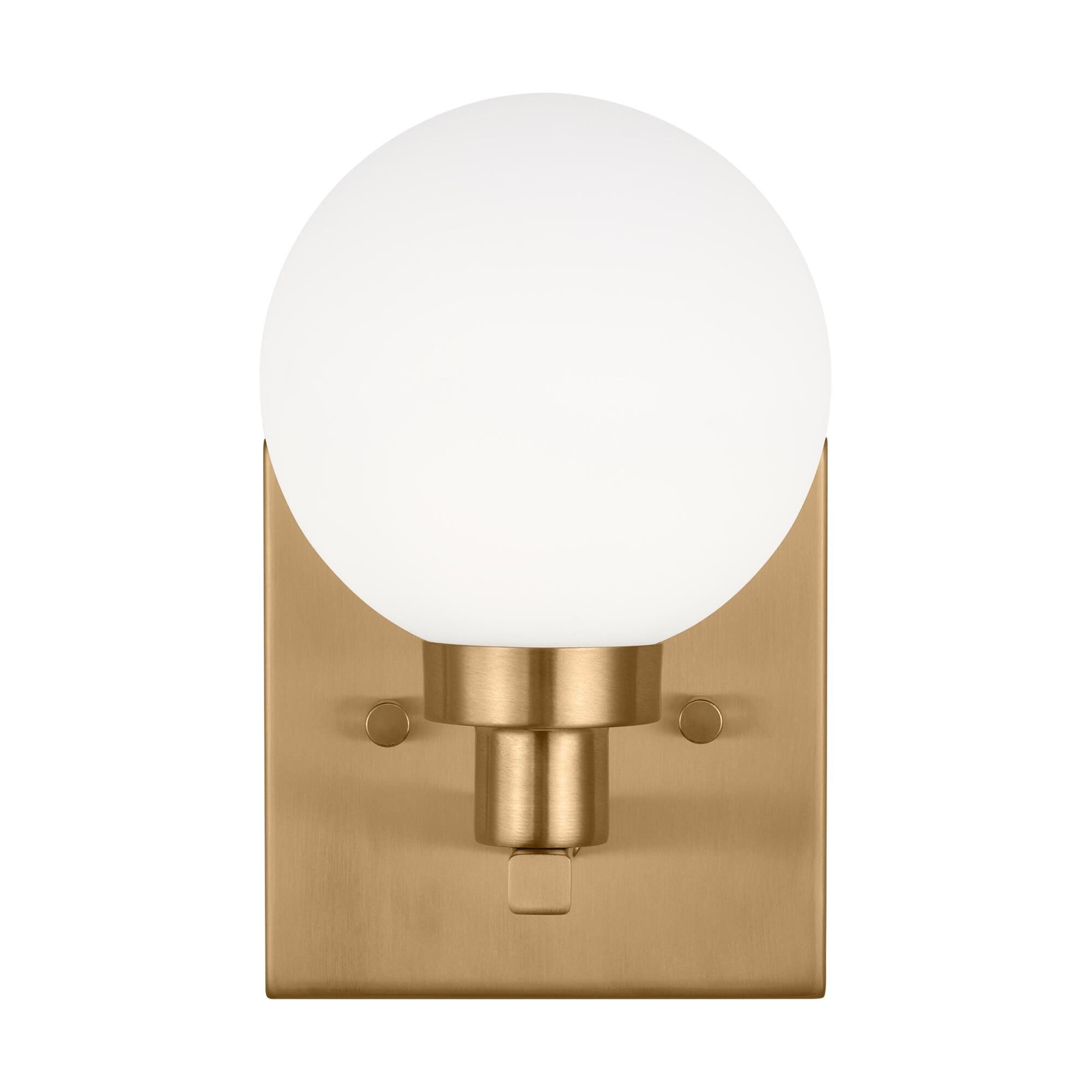 Shown in Satin Brass finish and Milk glass and Milk Glass shade