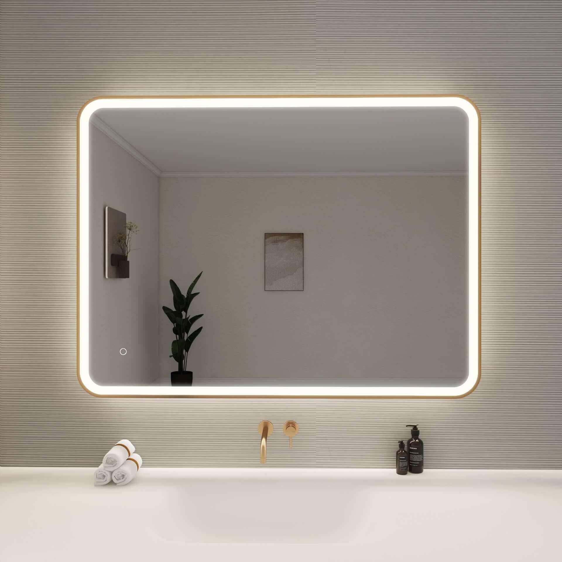 Harmoni 48 Inch Round LED Lighted Mirror by Elegant Decor