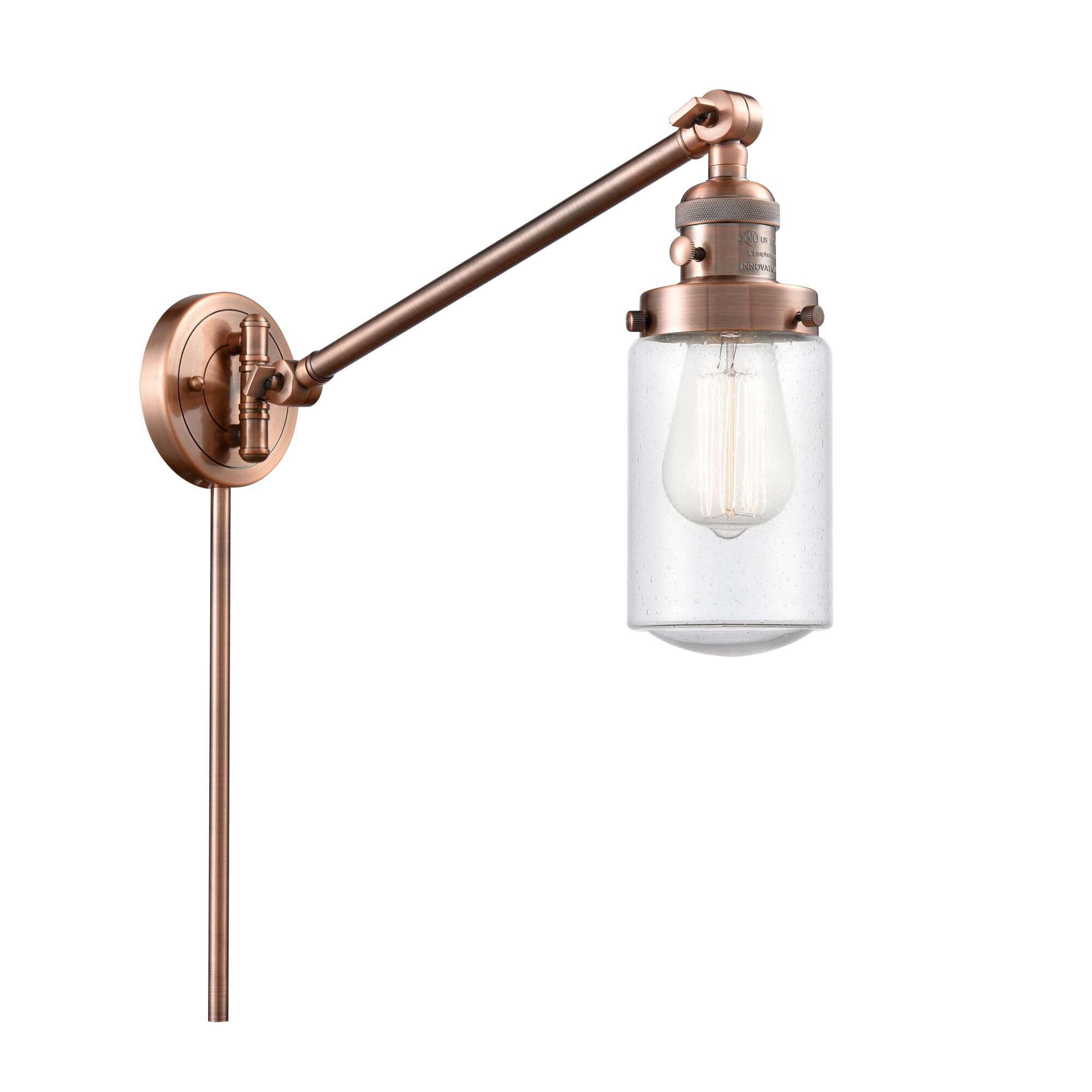 Shown in Antique Copper finish and Schoolhouse glass and Glass shade
