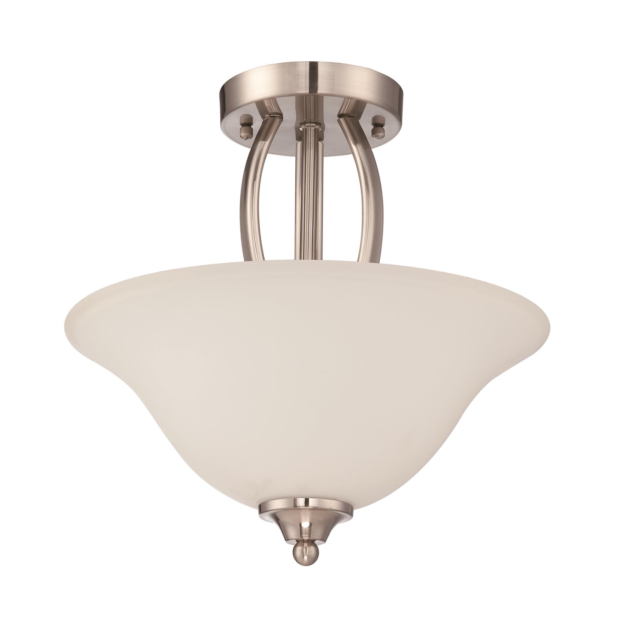 Shown in Satin Nickel finish and Yes glass and Yes shade