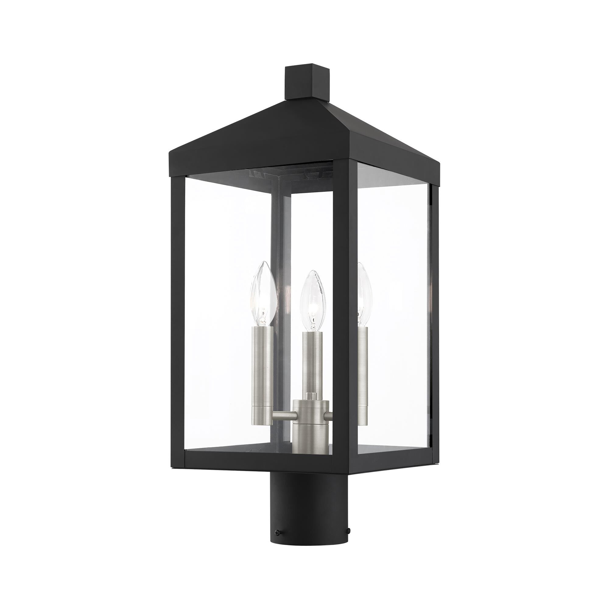 Nyack 19 Inch Tall 3 Light Outdoor Post Lamp by Livex Lighting
